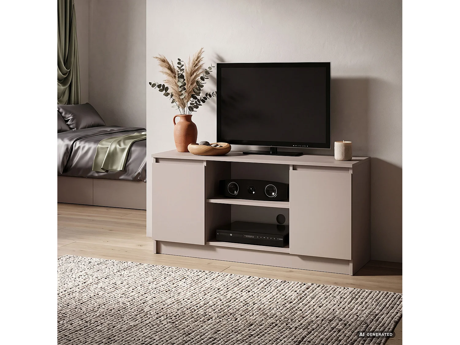 Szafka RTV Kaszmir 120 cm 2 drzwi 2 półki 120x40x55 cm