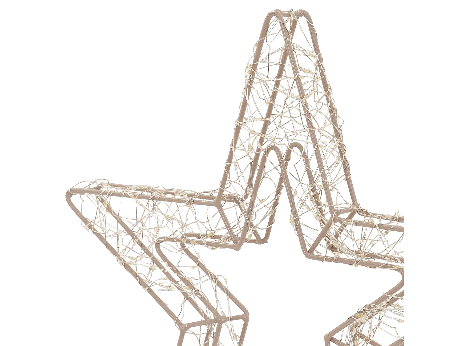 Décoration de Noël, étoile lumineuse sur pied 48,5 cm, 300 LED lumière blanc chaud, silhouette décorative à poser, intérieur et extérieur, minuterie