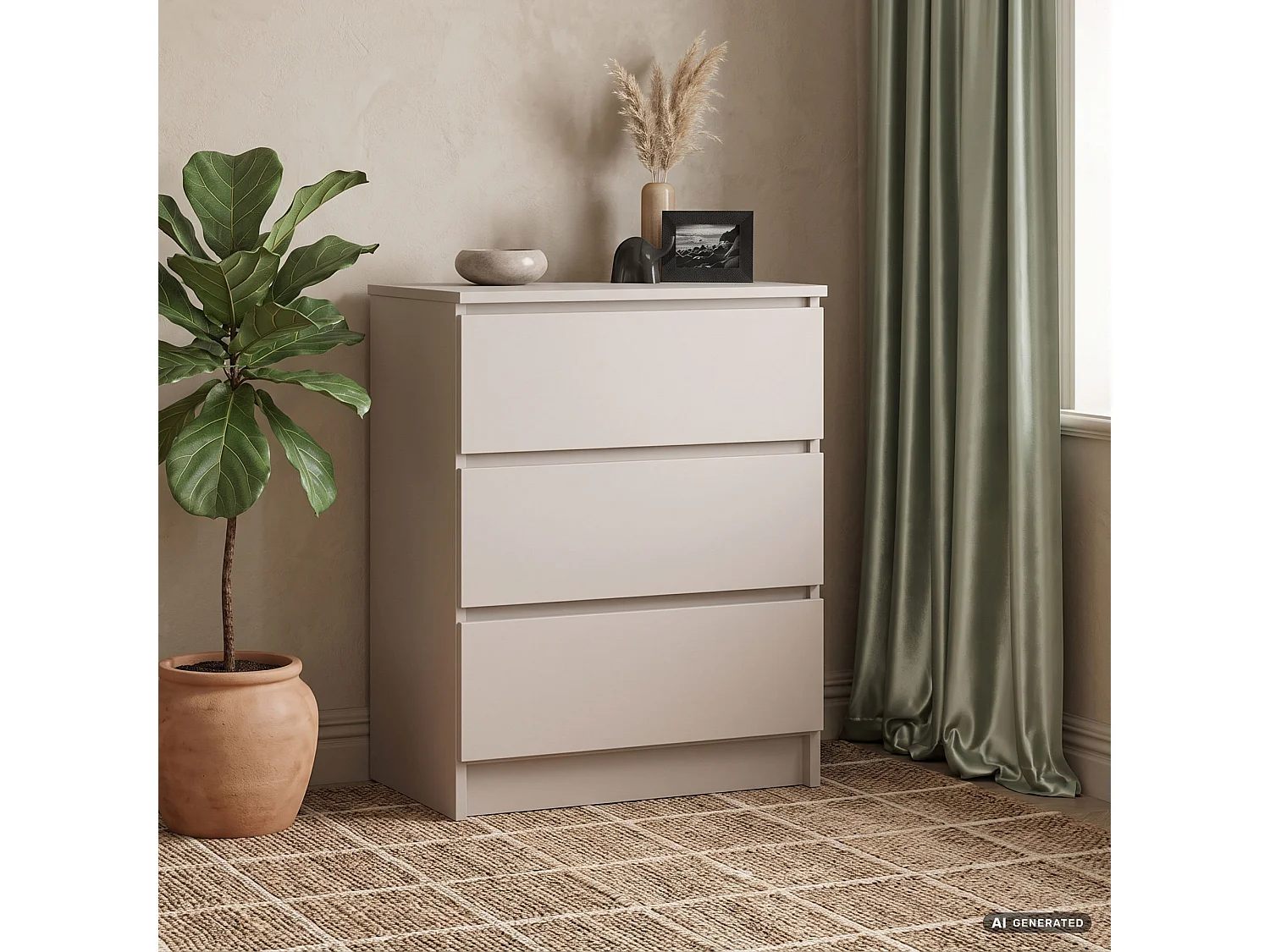 Commode K60 Cachemire 60 cm 3 tiroirs 60x40x77 cm