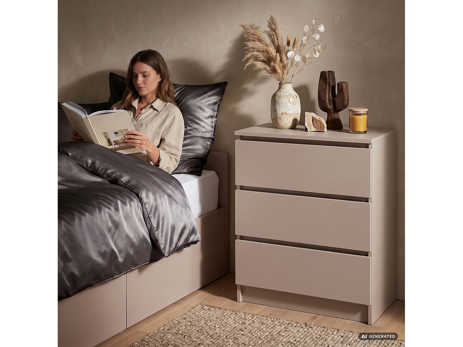 Commode K60 Cachemire 60 cm 3 tiroirs 60x40x77 cm
