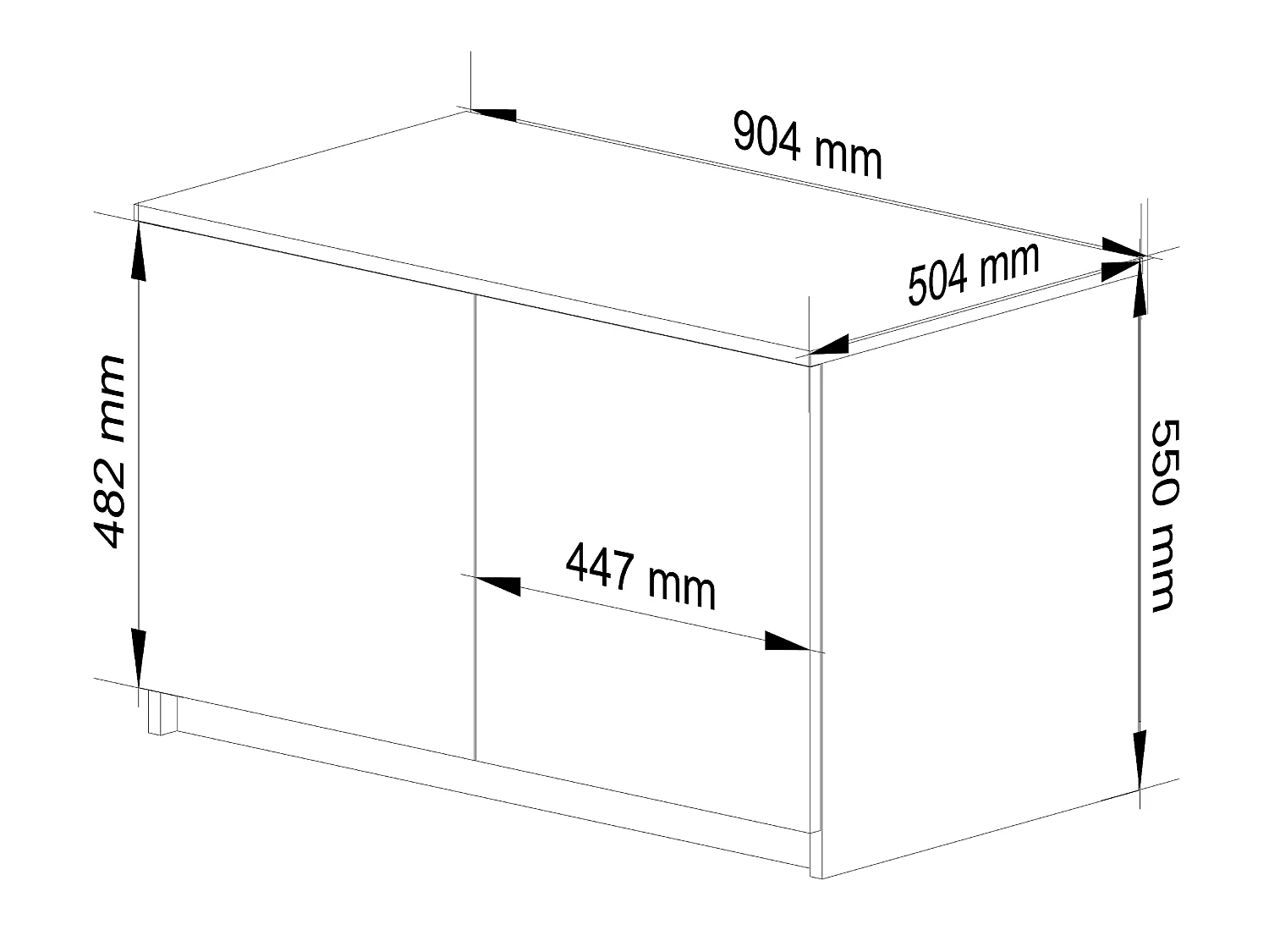 Opzetkast S90 / Grafietgrijs / Front Artisan Eiken / 90 cm / 2 Deuren / 90 x 51 x 55 cm