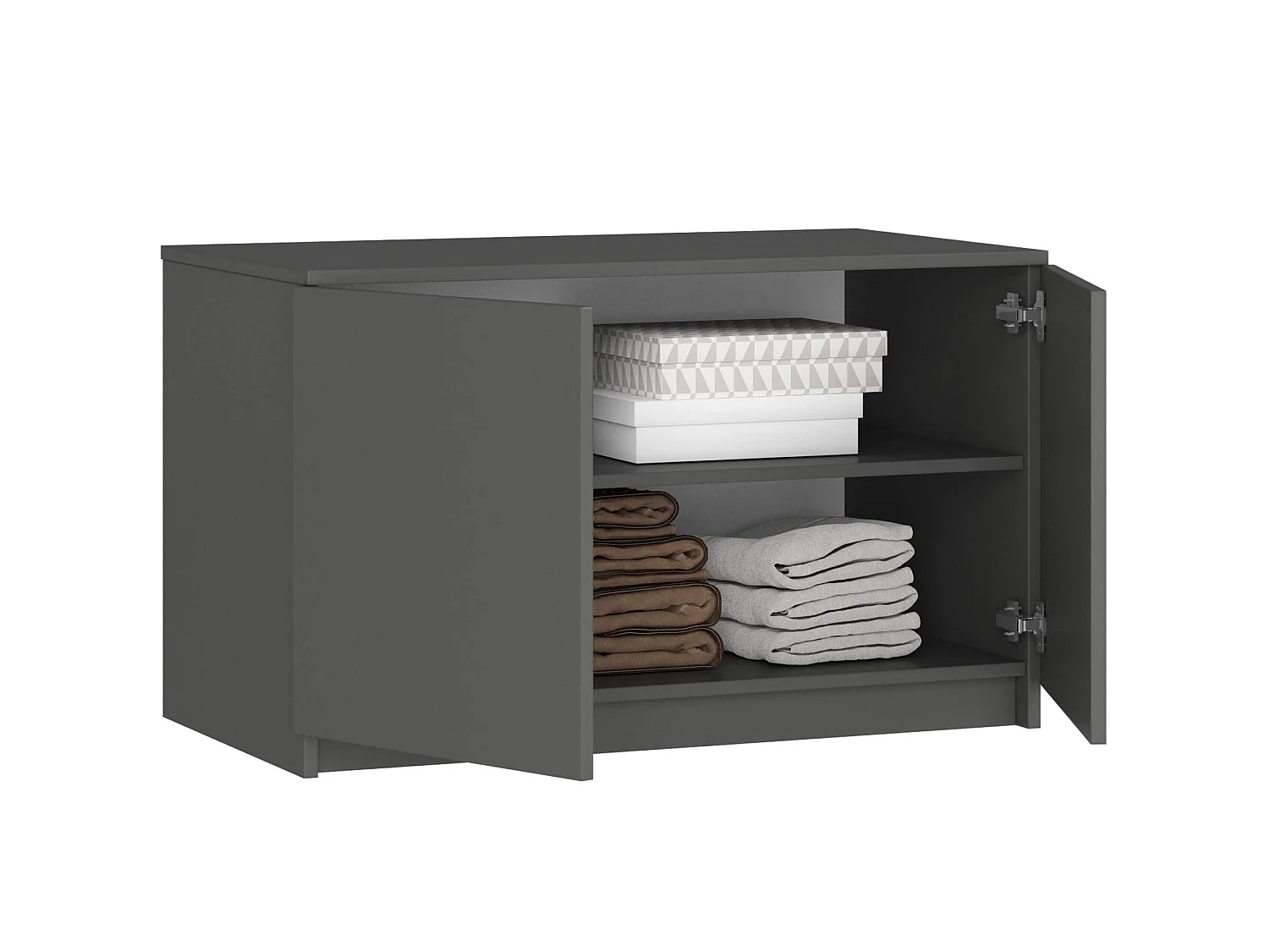 Opzetkast S90 / Grafietgrijs / 90 cm / 2 Deuren / 90 x 51 x 55 cm