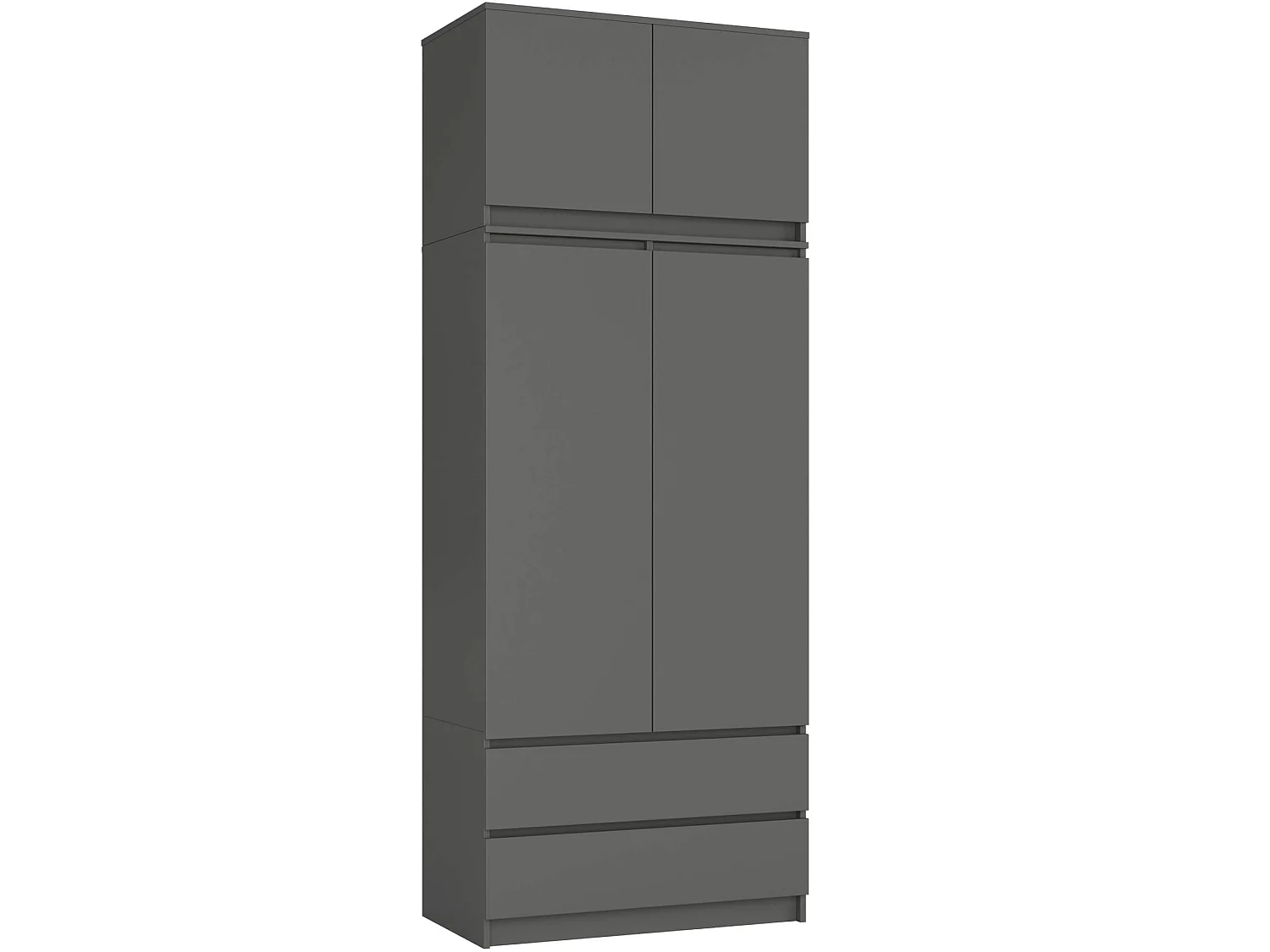Opzetkast S90 / Grafietgrijs / 90 cm / 2 Deuren / 90 x 51 x 55 cm