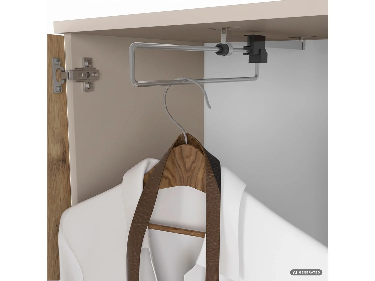 Mueble de recibidor ENTRO 95 cm con espejo perchero y zapatero Cachemira y Roble Artisan
