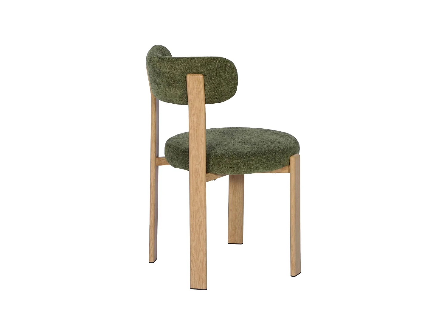 Set di 2 sedie vintage in acciaio effetto legno chiaro e tessuto strutturato, Gloria, Marrone
