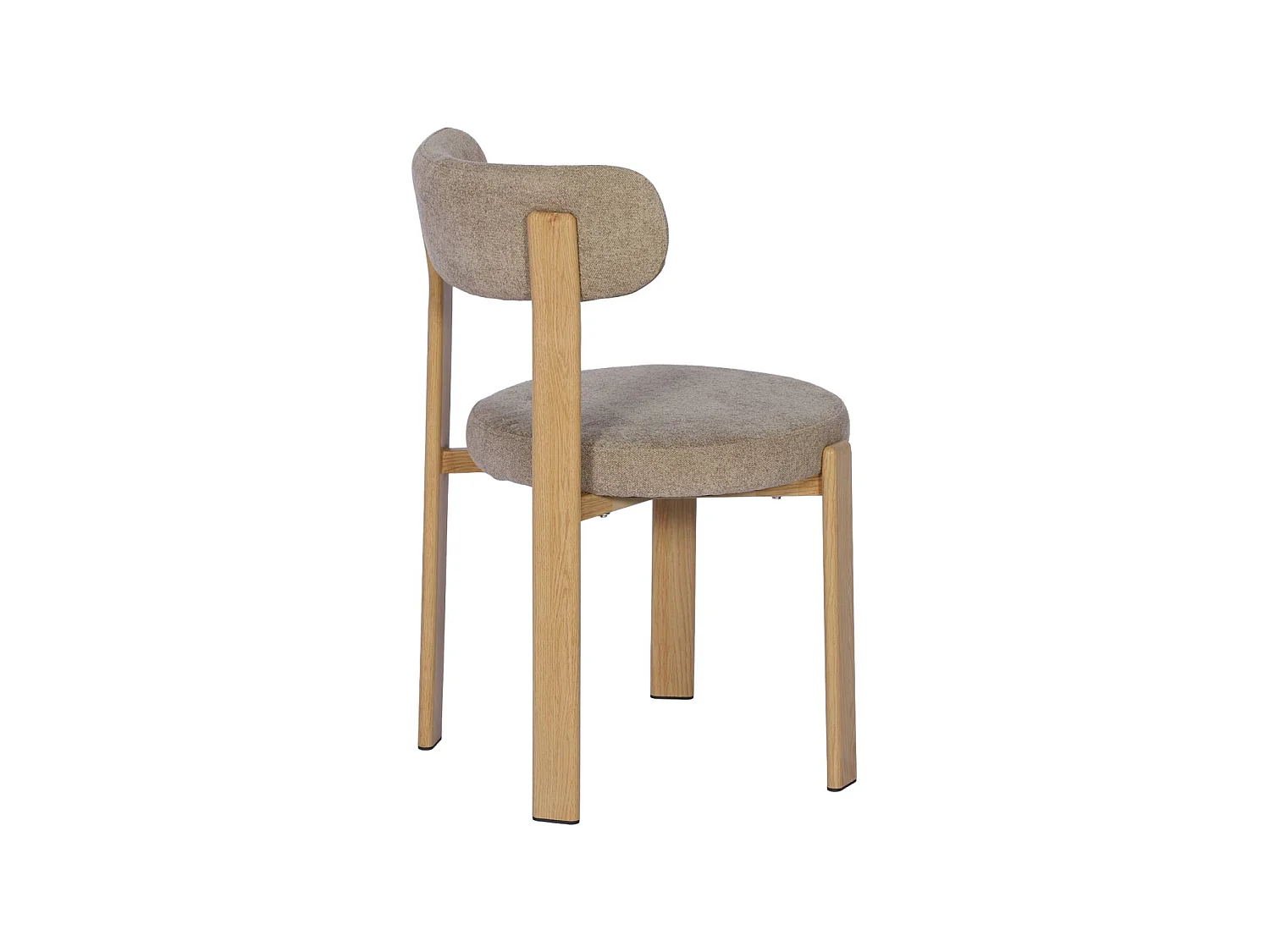 Set di 2 sedie vintage in acciaio effetto legno chiaro e tessuto strutturato, Gloria, Marrone