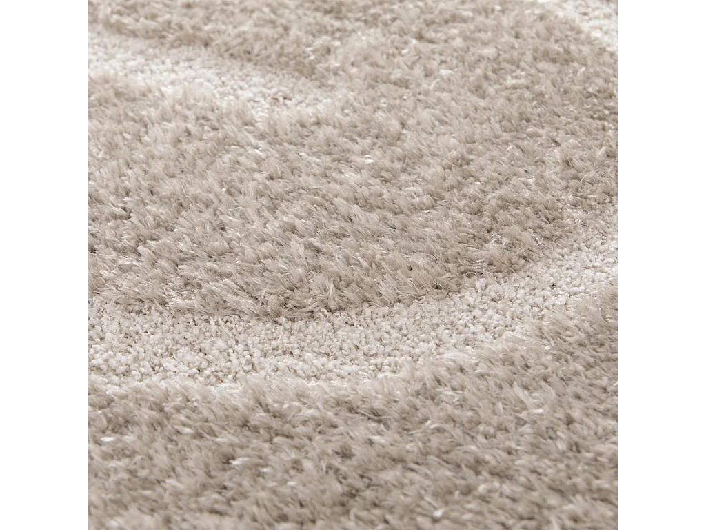 Tapis intérieur motifs géométriques taupe 80x150cm - Pio