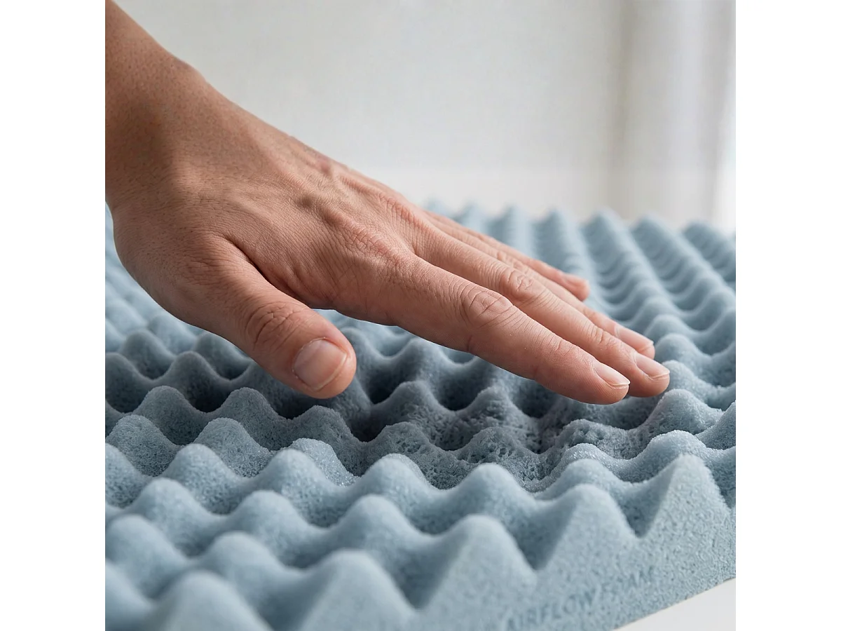 Surmatelas Mémoire de forme et Gel fraîcheur 6 cm HARMONIE 160x200 cm - Blanc