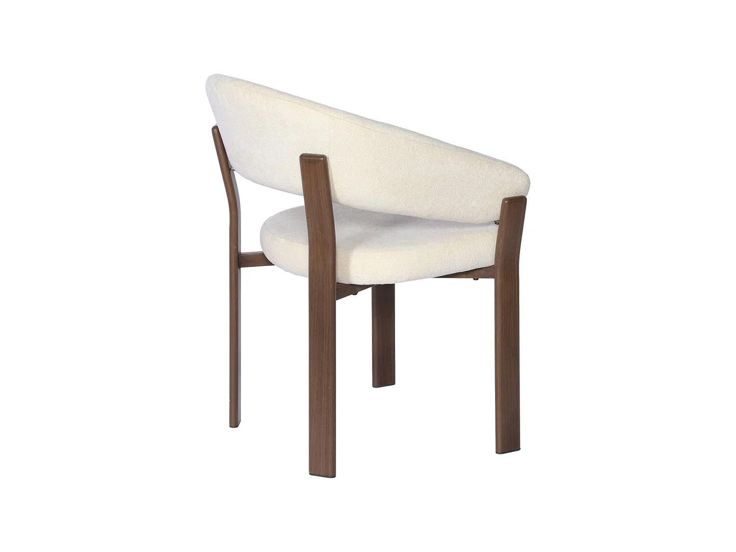 Set di 2 poltrone vintage in acciaio effetto legno scuro e tessuto strutturato, Gloria, Marrone