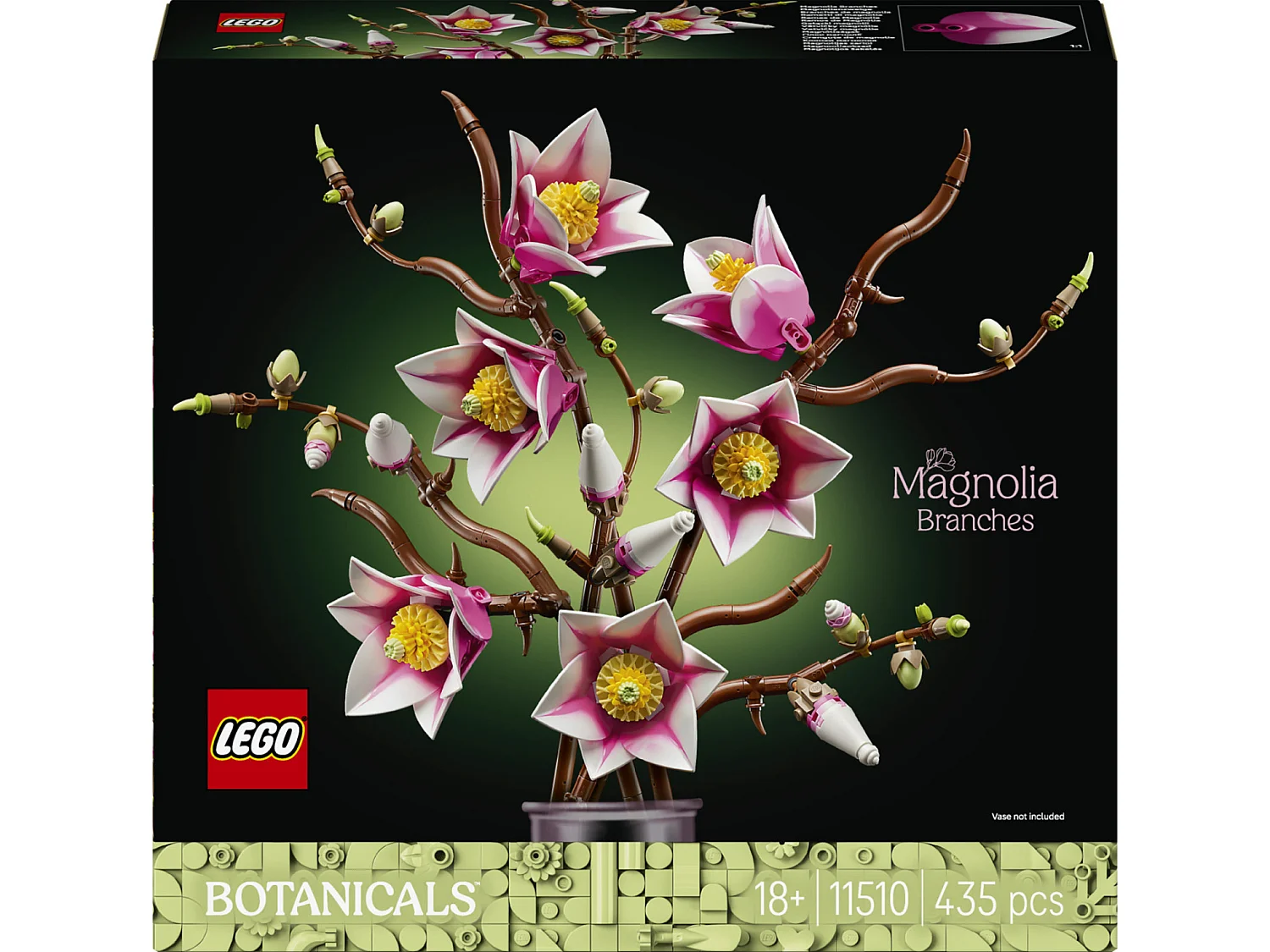 LEGO Botanicals 11510 Branches de Magnolia - Jeu de Construction pour Adultes 435 Pièces