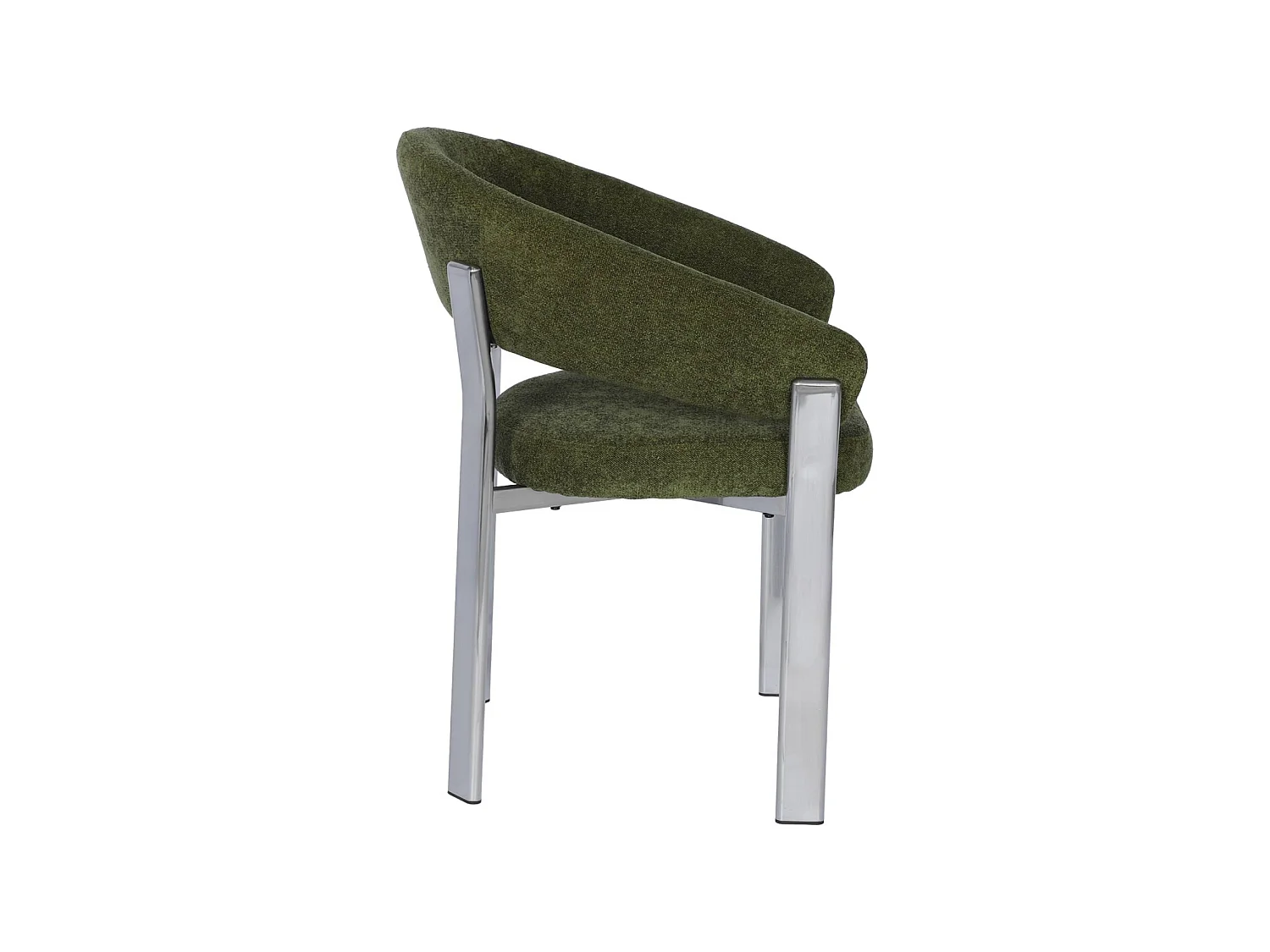Set di 2 poltrone vintage in acciaio effetto legno chiaro e tessuto strutturato, Gloria, Grigio