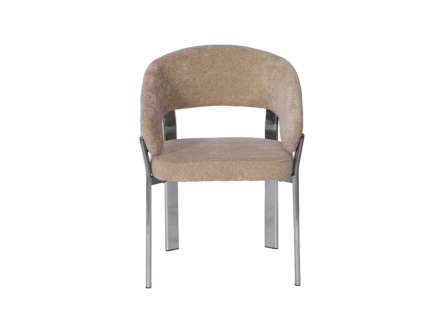 Set di 2 poltrone vintage in acciaio effetto legno chiaro e tessuto strutturato, Gloria, Grigio