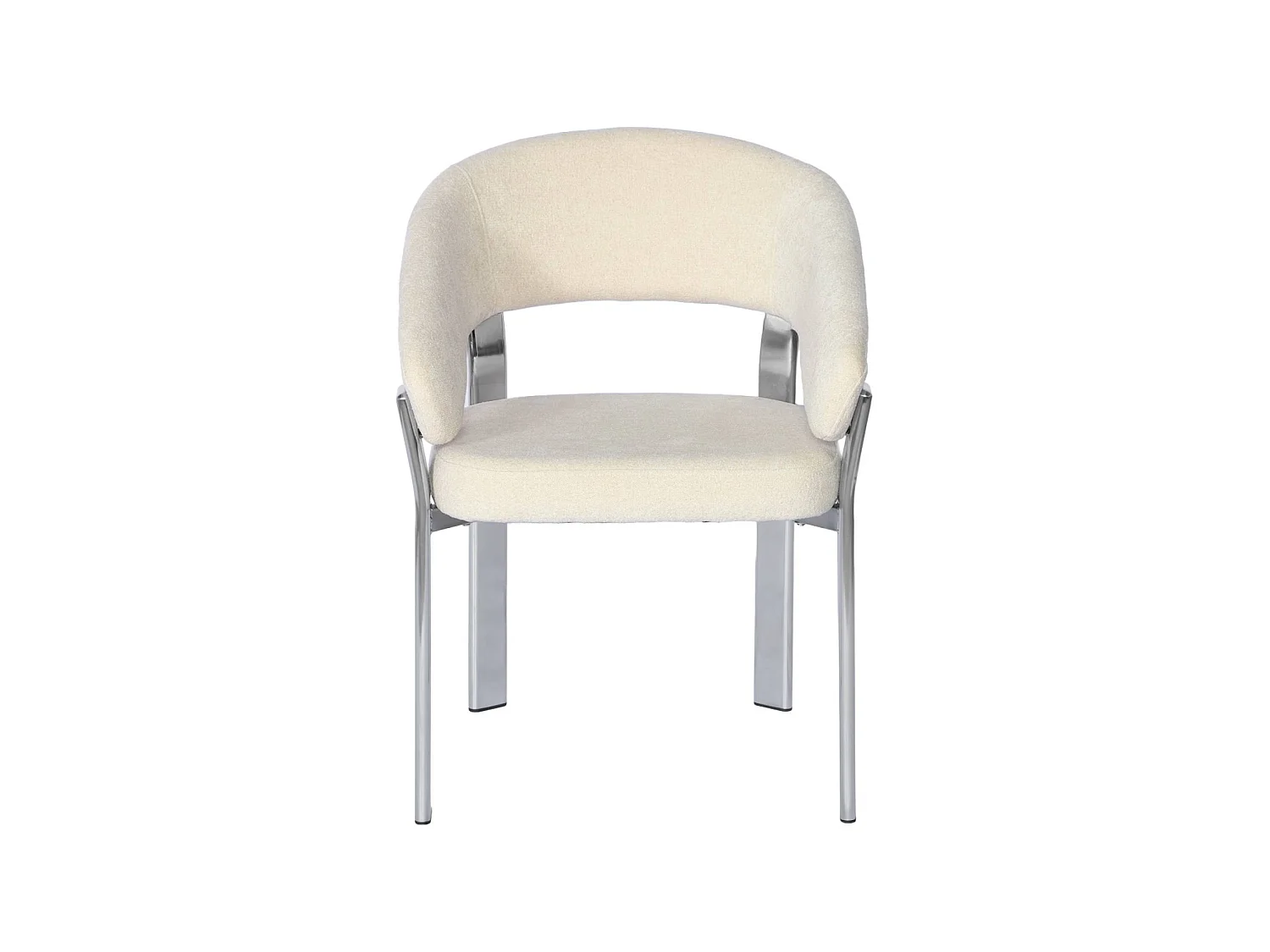 Sillón vintage de acero cromado y tela texturizada, set de 2 gris