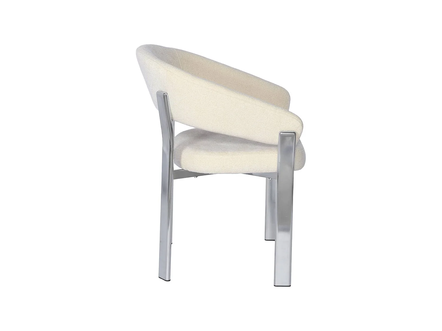 Sillón vintage de acero cromado y tela texturizada, set de 2 gris