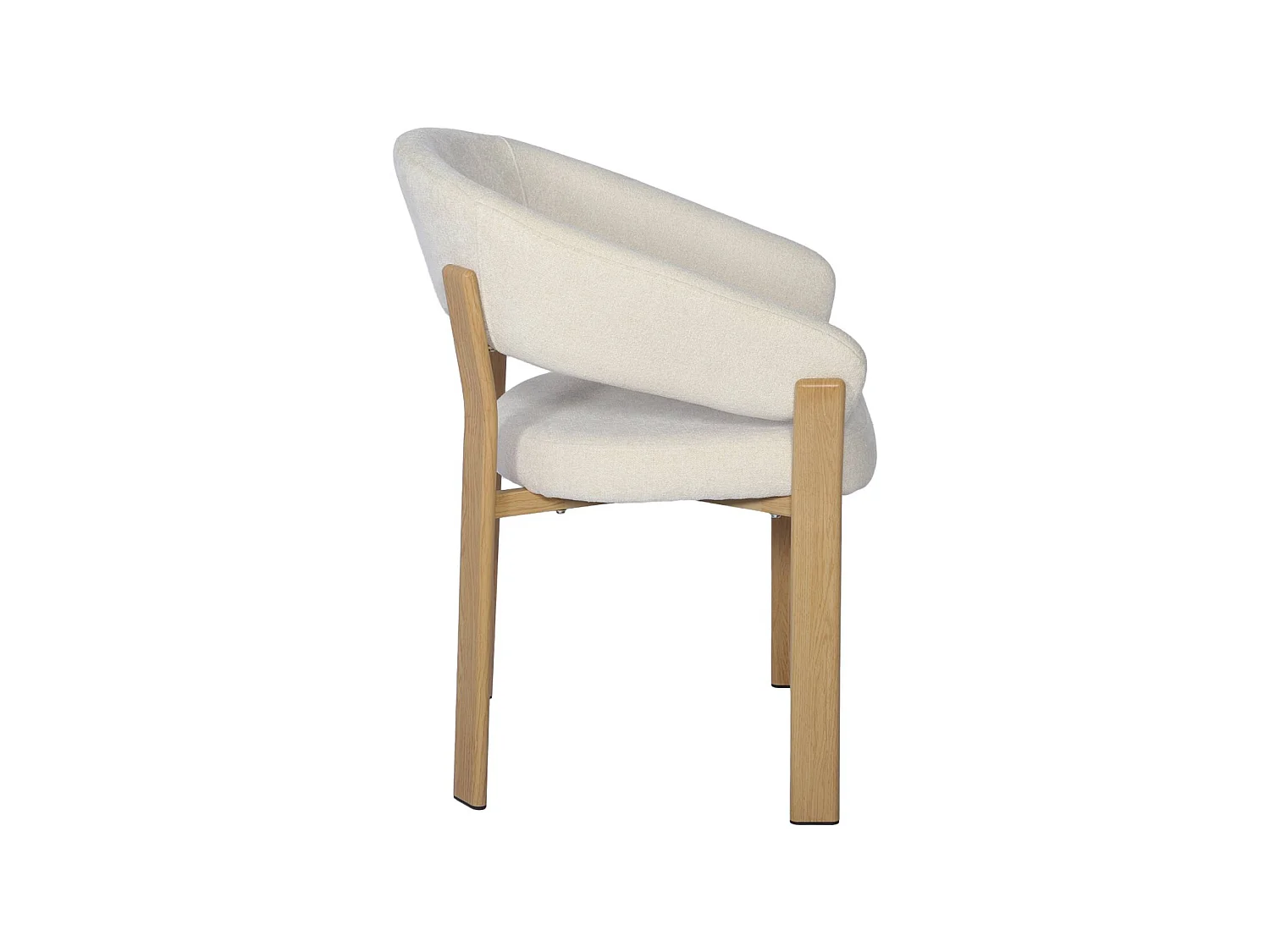 Sillón vintage de acero efecto madera clara y tejido texturizado, set