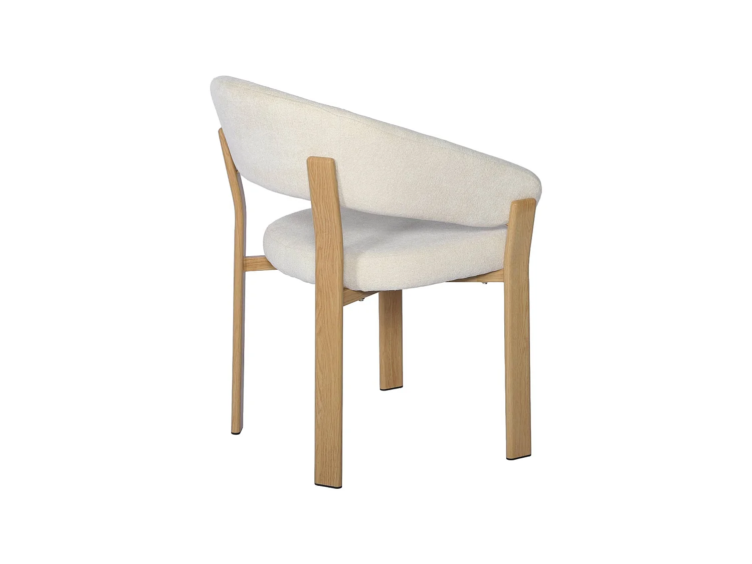 Sillón vintage de acero efecto madera clara y tejido texturizado, set