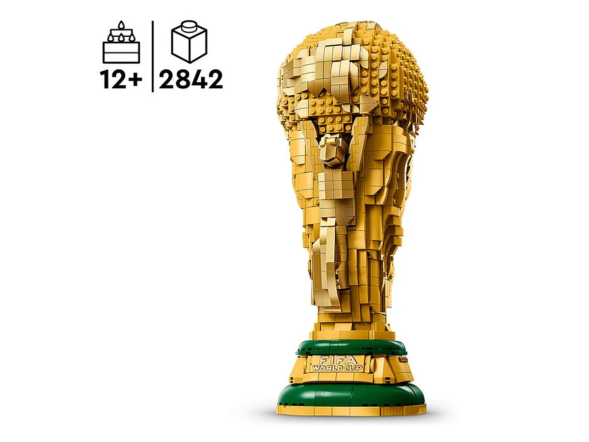 LEGO Editions 43020 Trophée Officiel de la Coupe du Monde FIFA, modèle à construire 2842 pièces