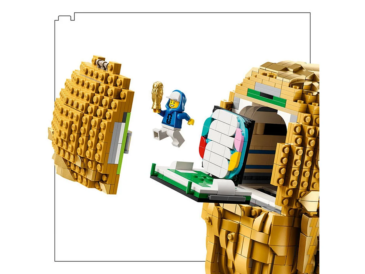 LEGO Editions 43020 Trophée Officiel de la Coupe du Monde FIFA, modèle à construire 2842 pièces