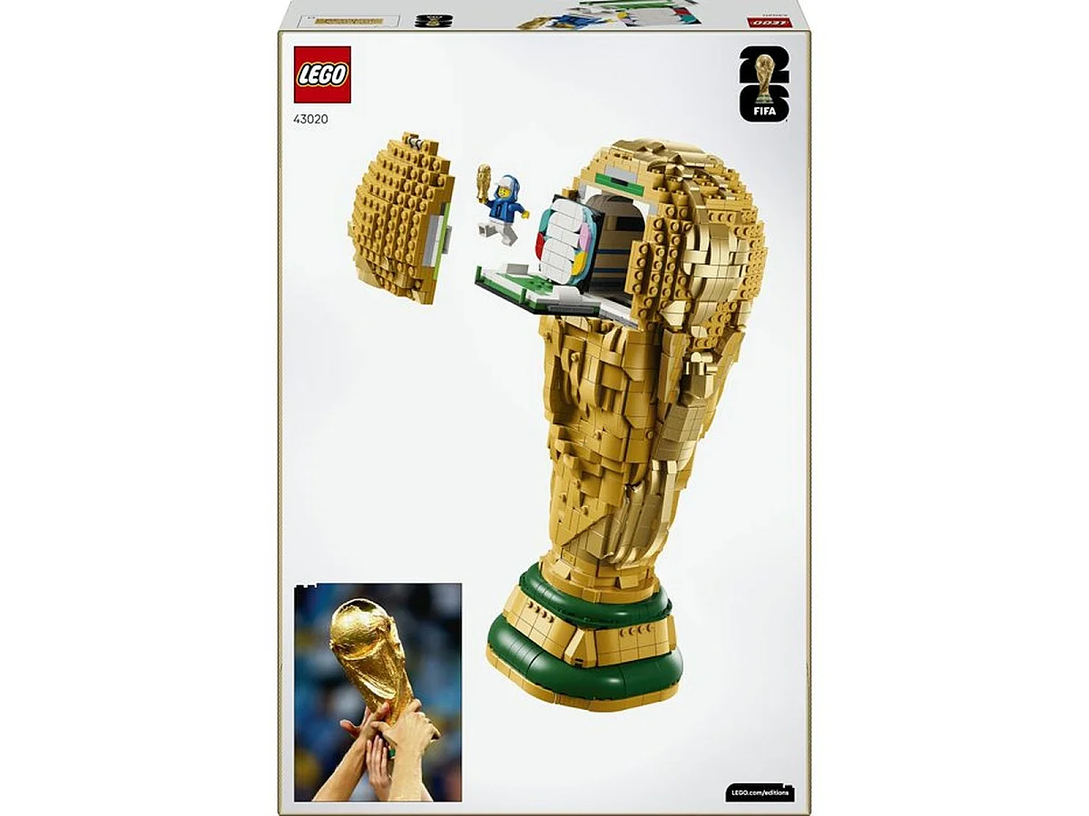 LEGO Editions 43020 Trophée Officiel de la Coupe du Monde FIFA, modèle à construire 2842 pièces