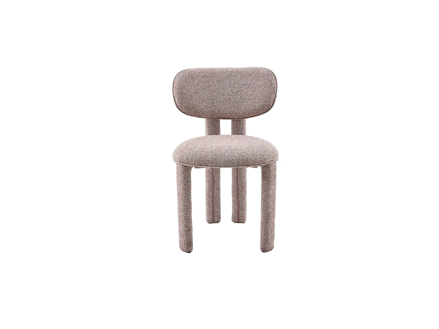 Chaise en tissu rose à pieds ronds (x2) CORTINA