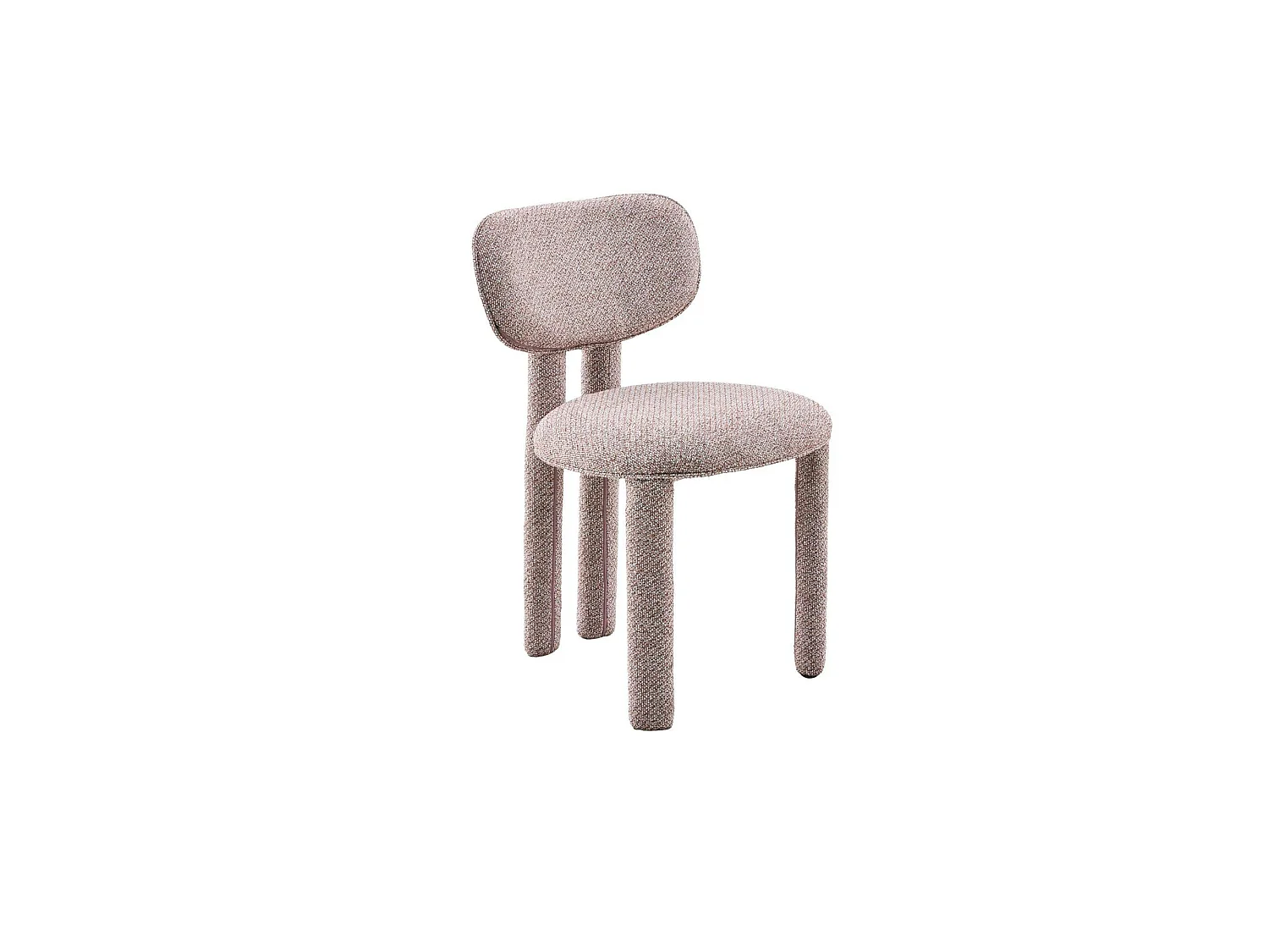 Chaise en tissu rose à pieds ronds (x2) CORTINA
