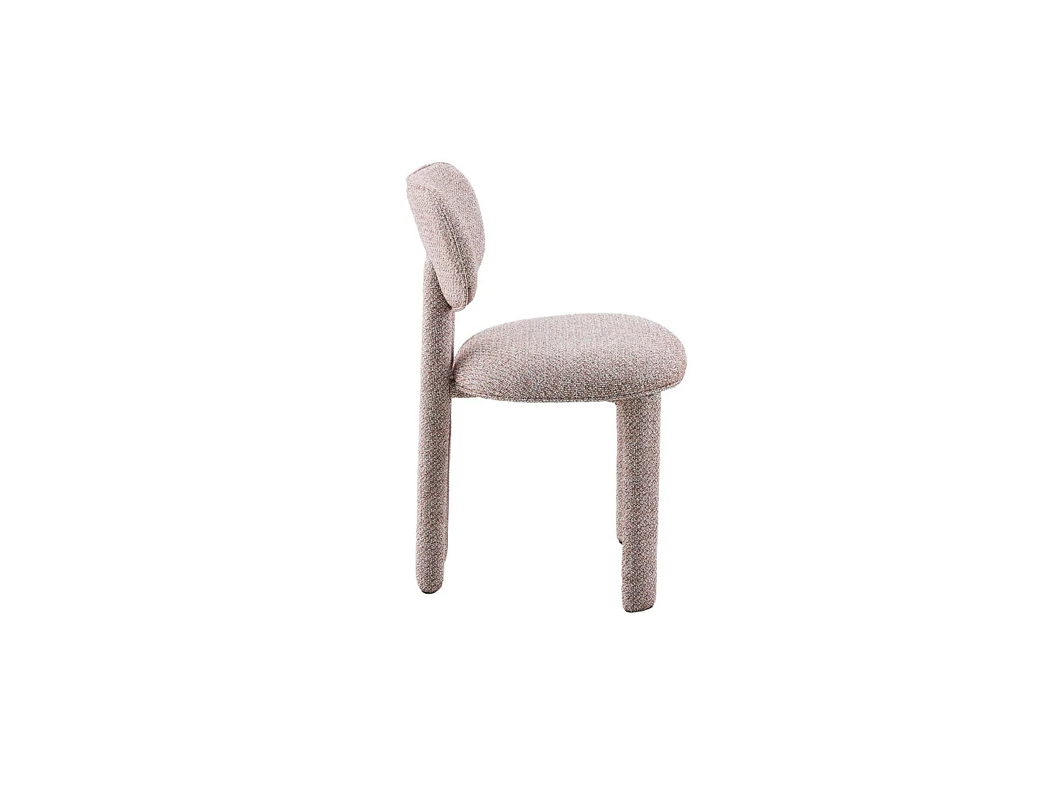 Chaise en tissu rose à pieds ronds (x2) CORTINA