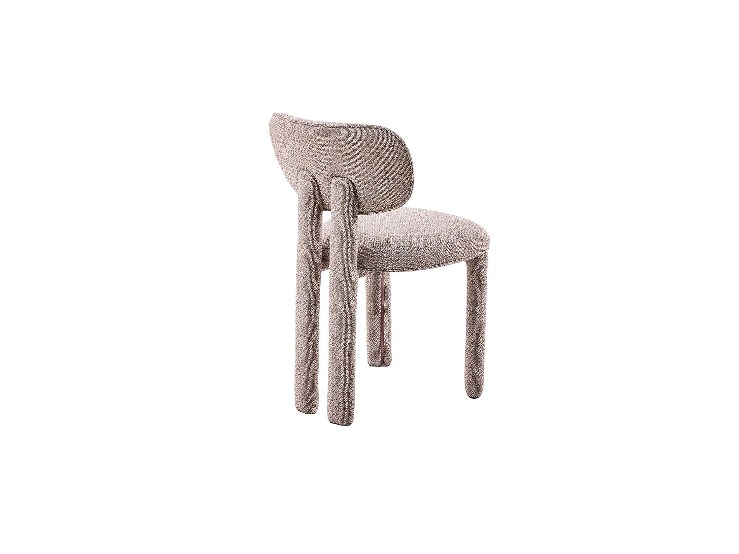 Chaise en tissu rose à pieds ronds (x2) CORTINA