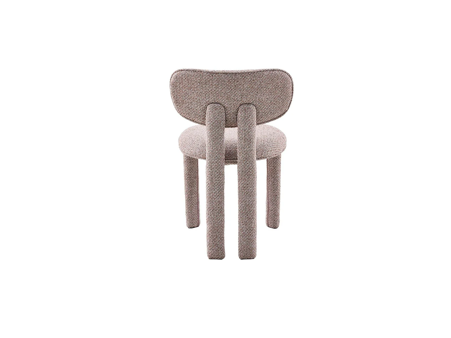 Chaise en tissu rose à pieds ronds (x2) CORTINA