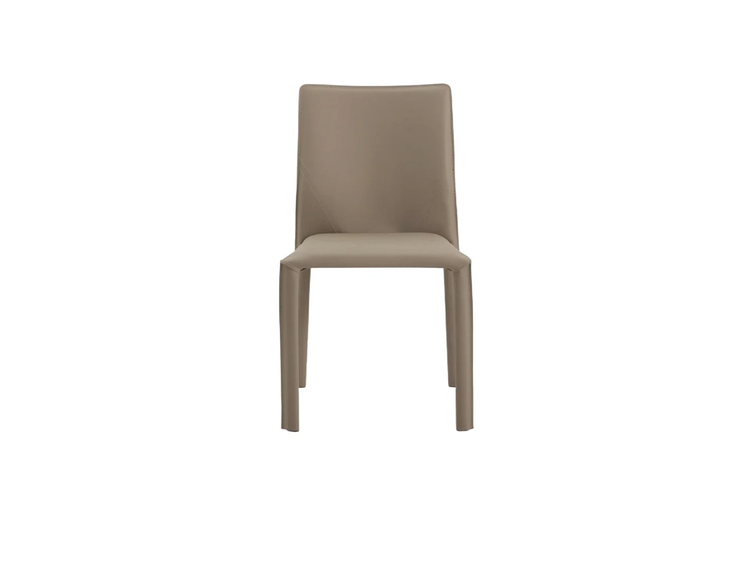 Chaise taupe moderne en simili (x2) CORTINA