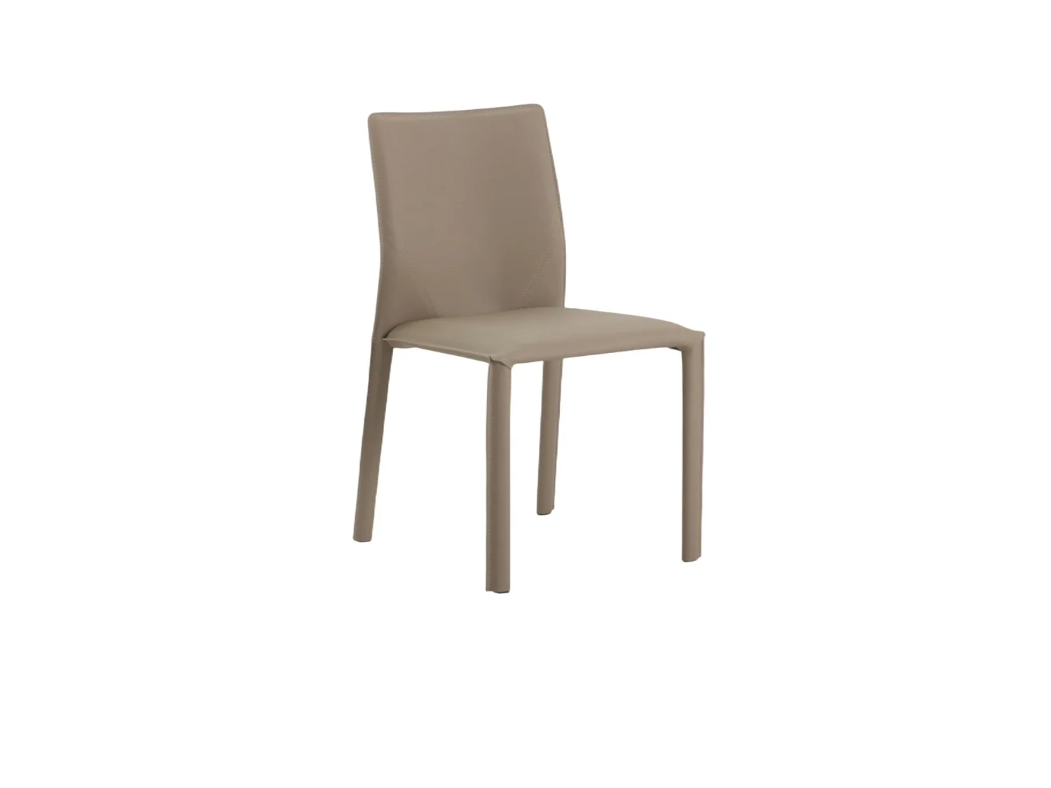 Chaise taupe moderne en simili (x2) CORTINA