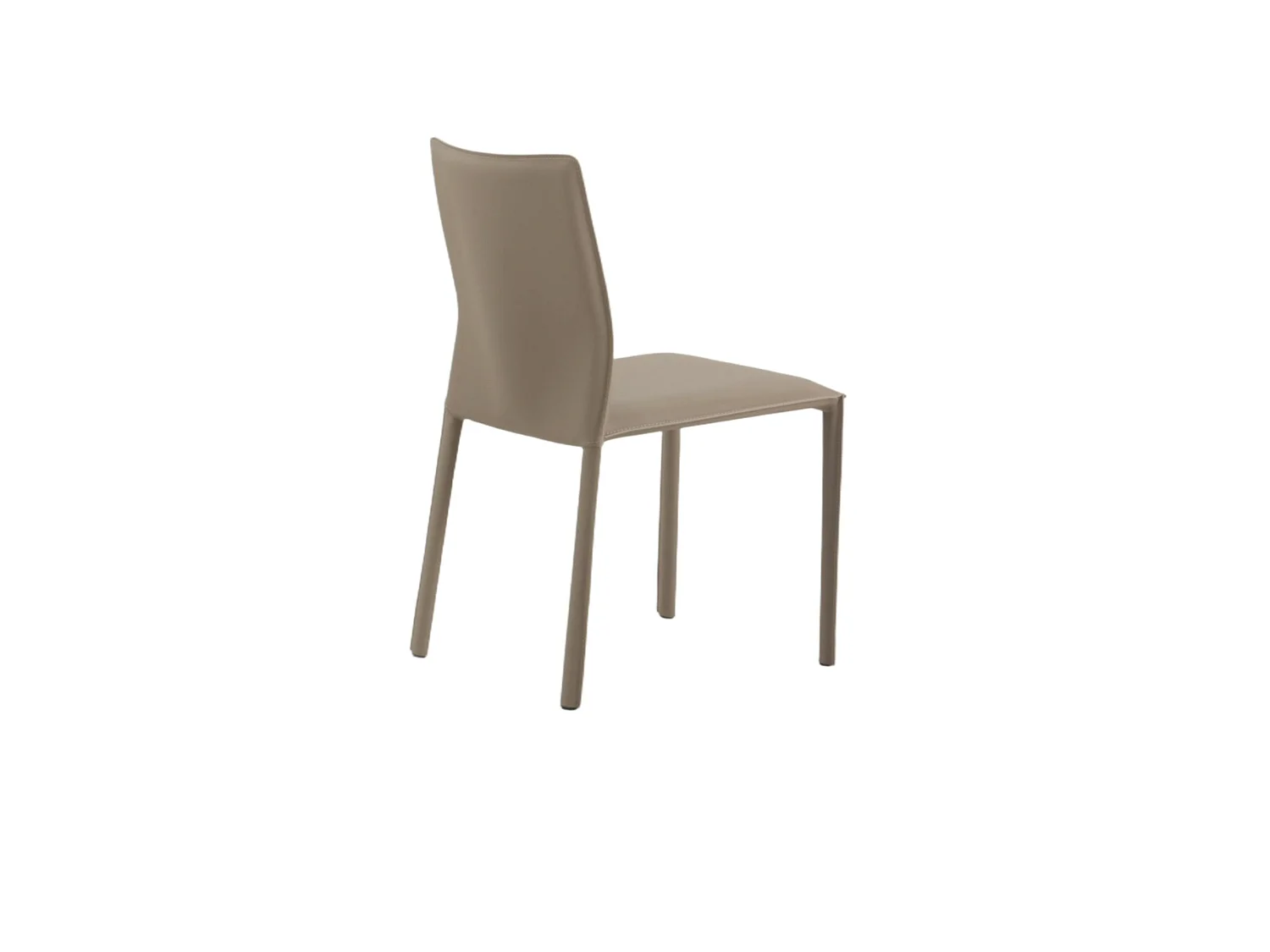 Chaise taupe moderne en simili (x2) CORTINA