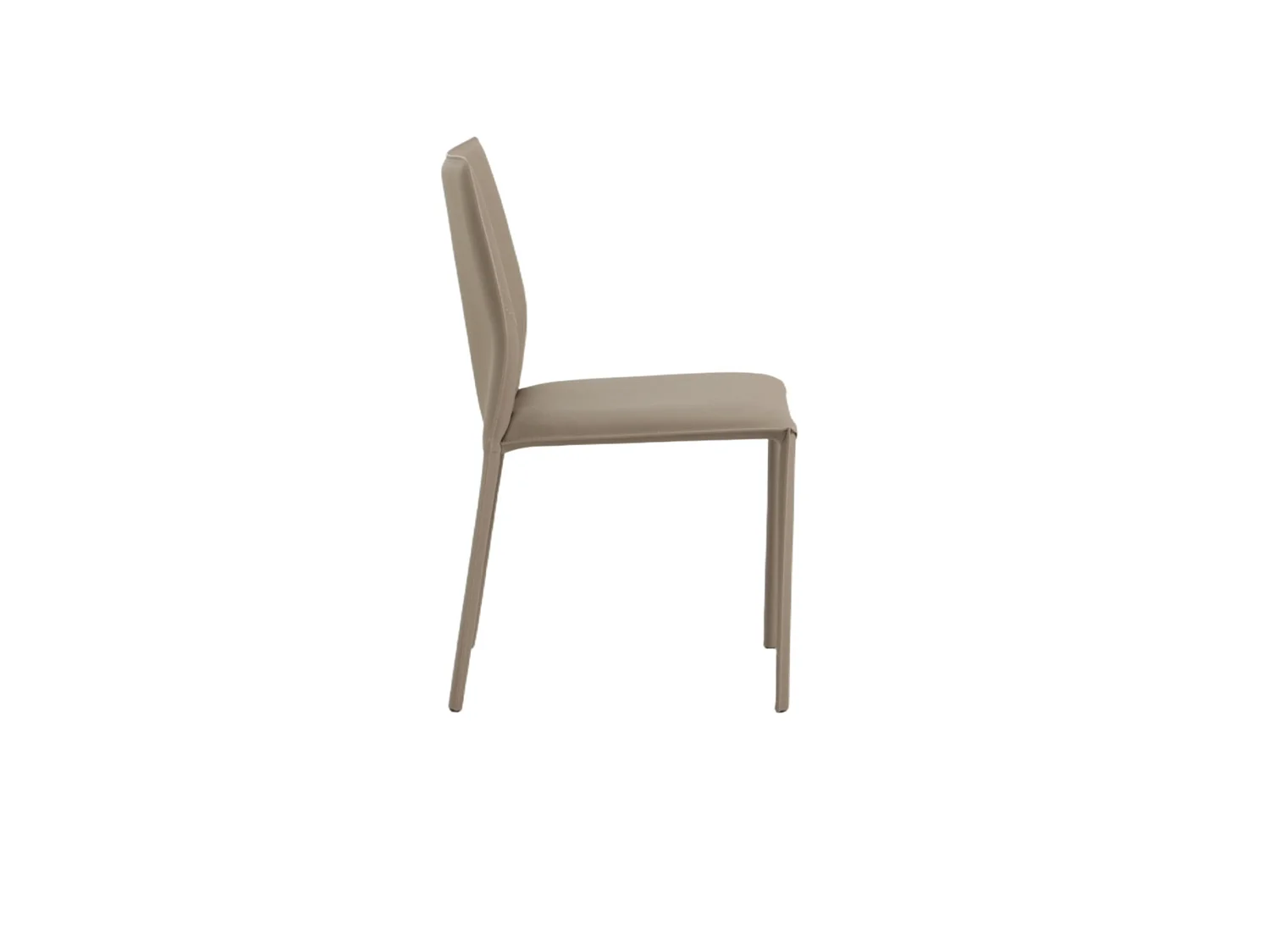 Chaise taupe moderne en simili (x2) CORTINA