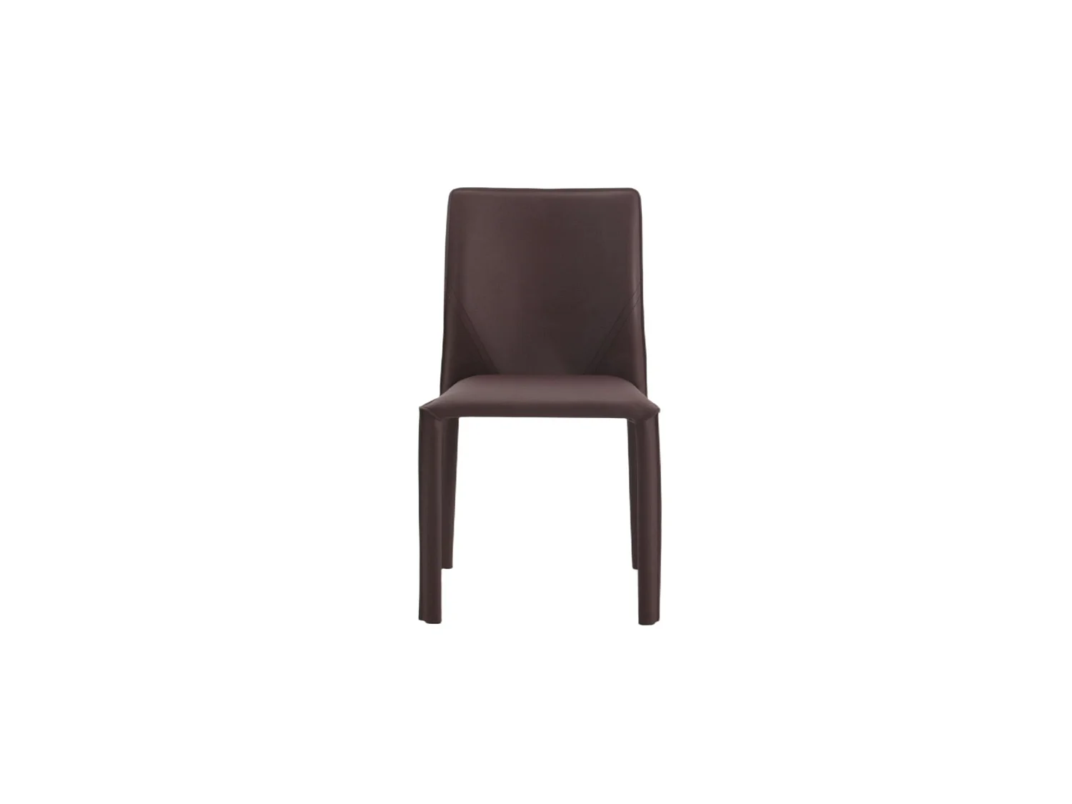 Chaise moderne prune en simili (x2) CORTINA