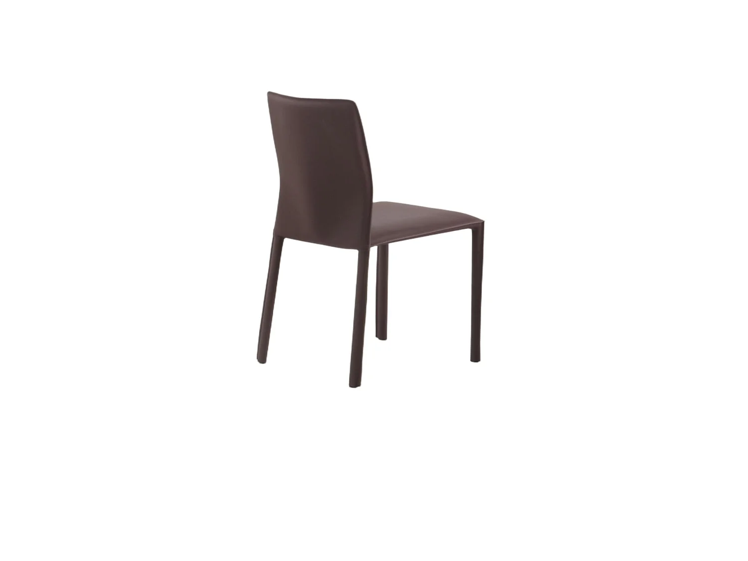 Chaise moderne prune en simili (x2) CORTINA