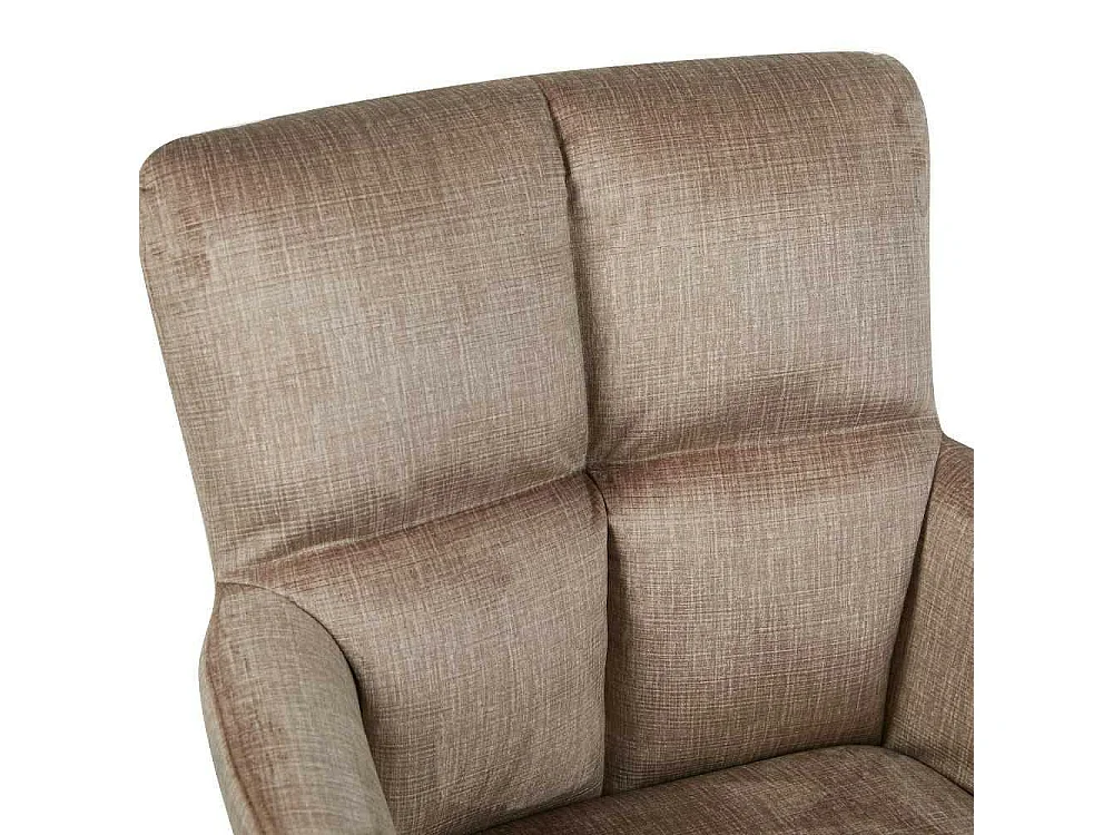 Chaise tissu damier taupe roulettes et accoudoirs (x2) KASO