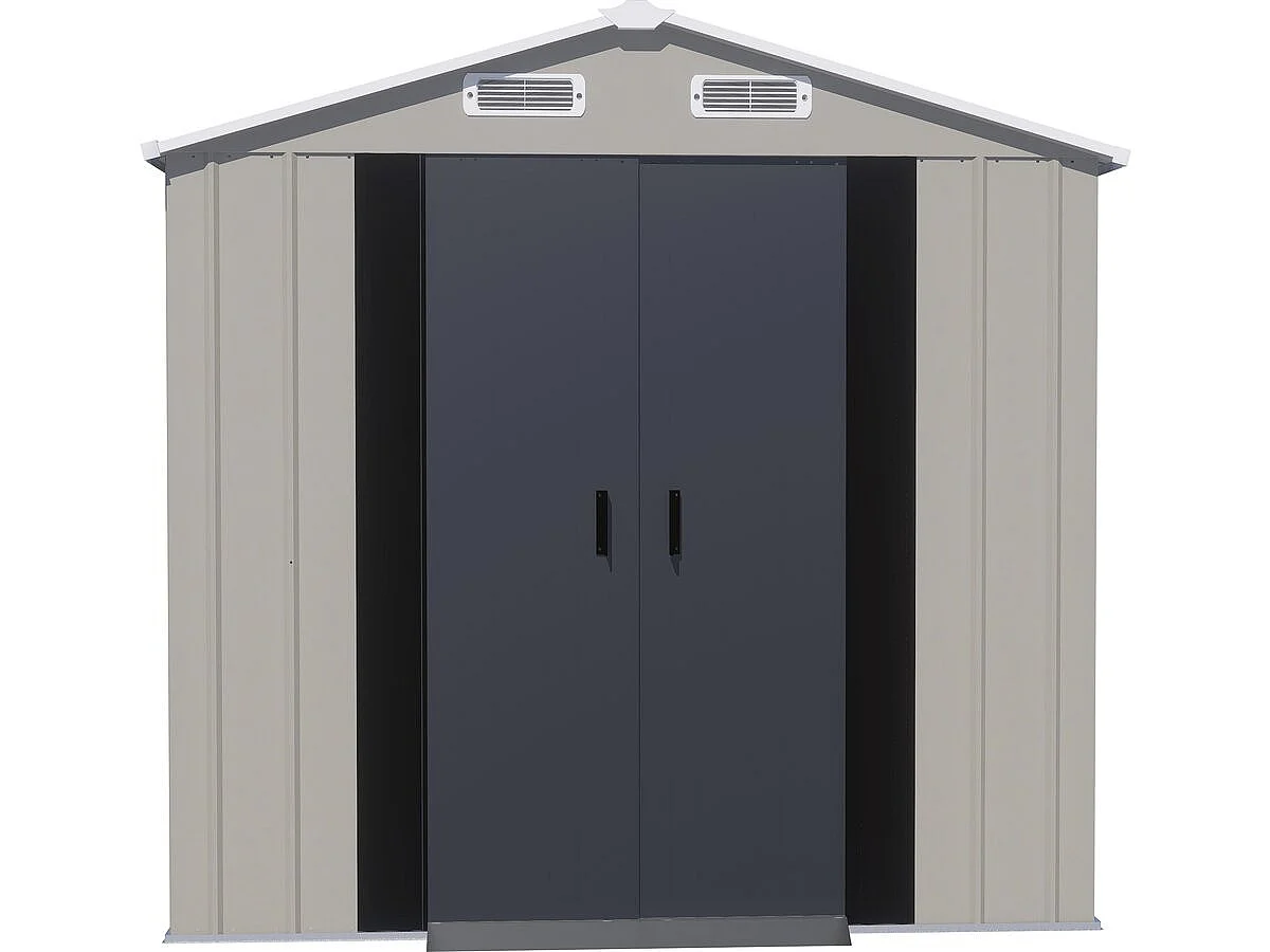 Abri de jardin en métal "Nebraska" - 4,12 m² - Gris