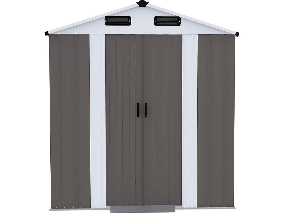Abri de jardin métal "Dallas II" - 2,17 m² - Taupe