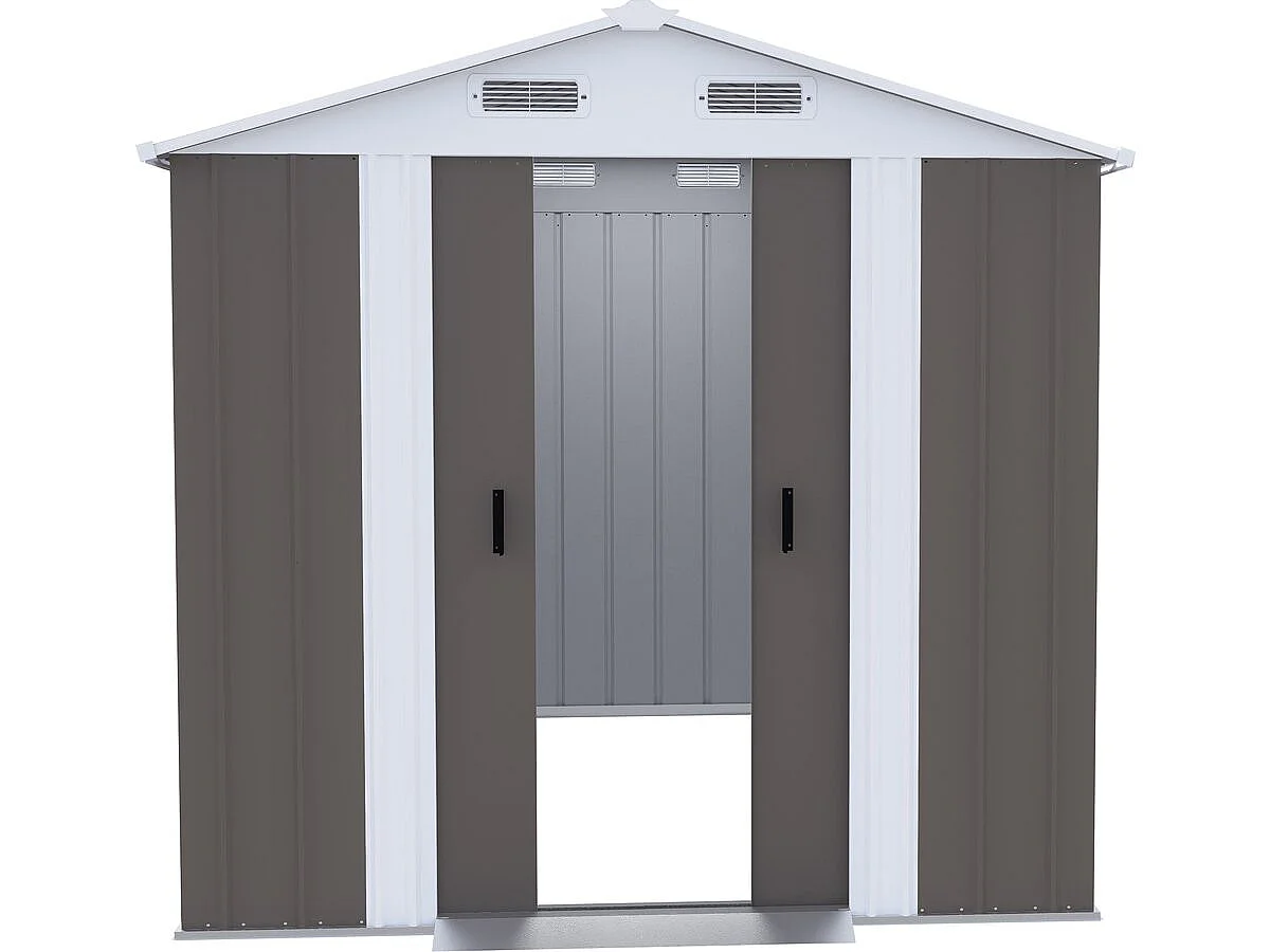 Metalen tuinhuisje "Dallas" - 4,12 m² - Taupe