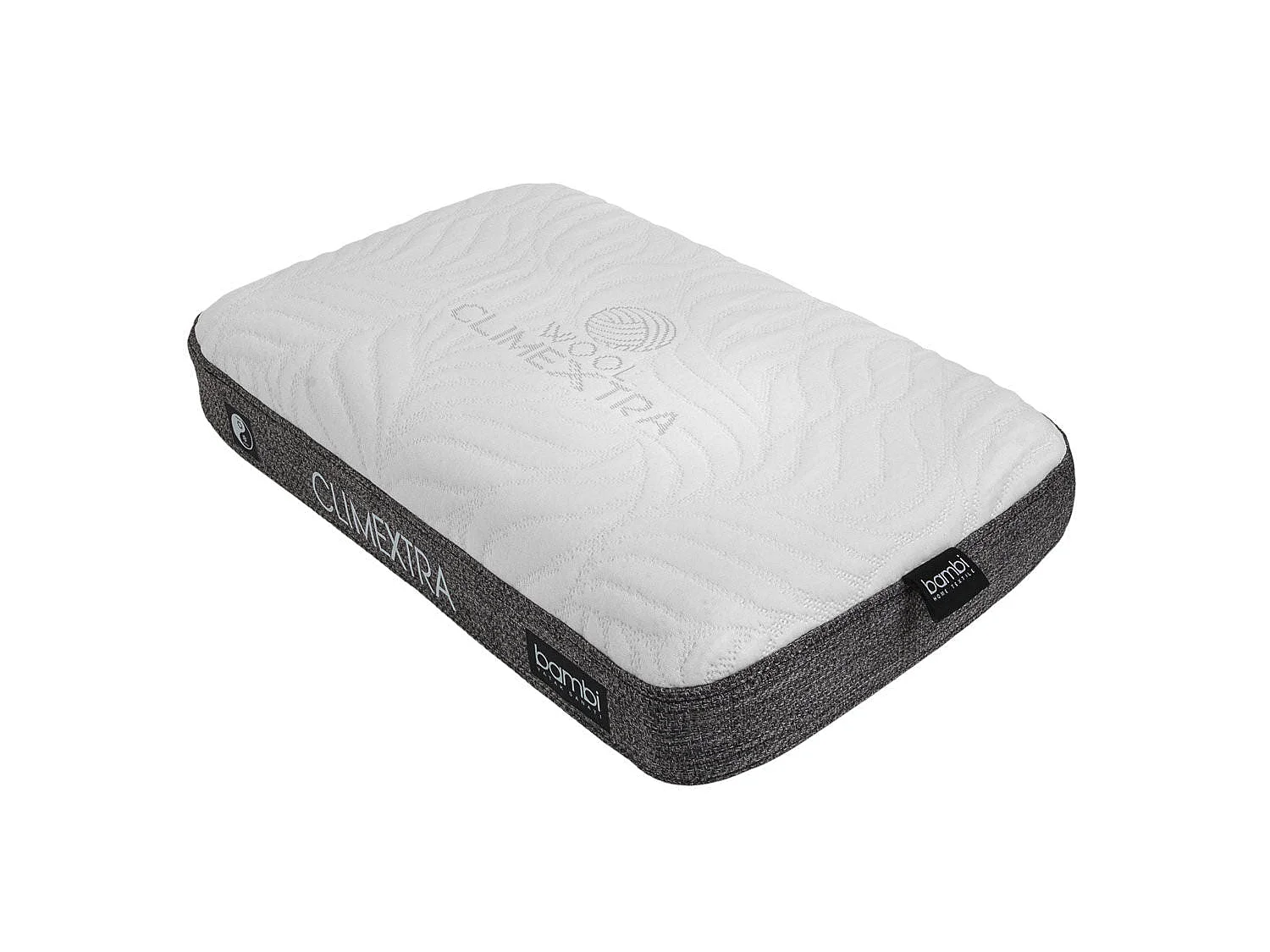 BAMBI Oreiller Climextra 59 x 39 x 13 cm, Réversible été/hiver, Face SensICE et face laine