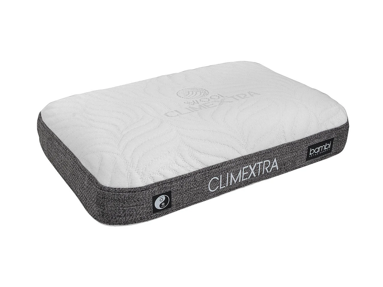 BAMBI Oreiller Climextra 59 x 39 x 13 cm, Réversible été/hiver, Face SensICE et face laine
