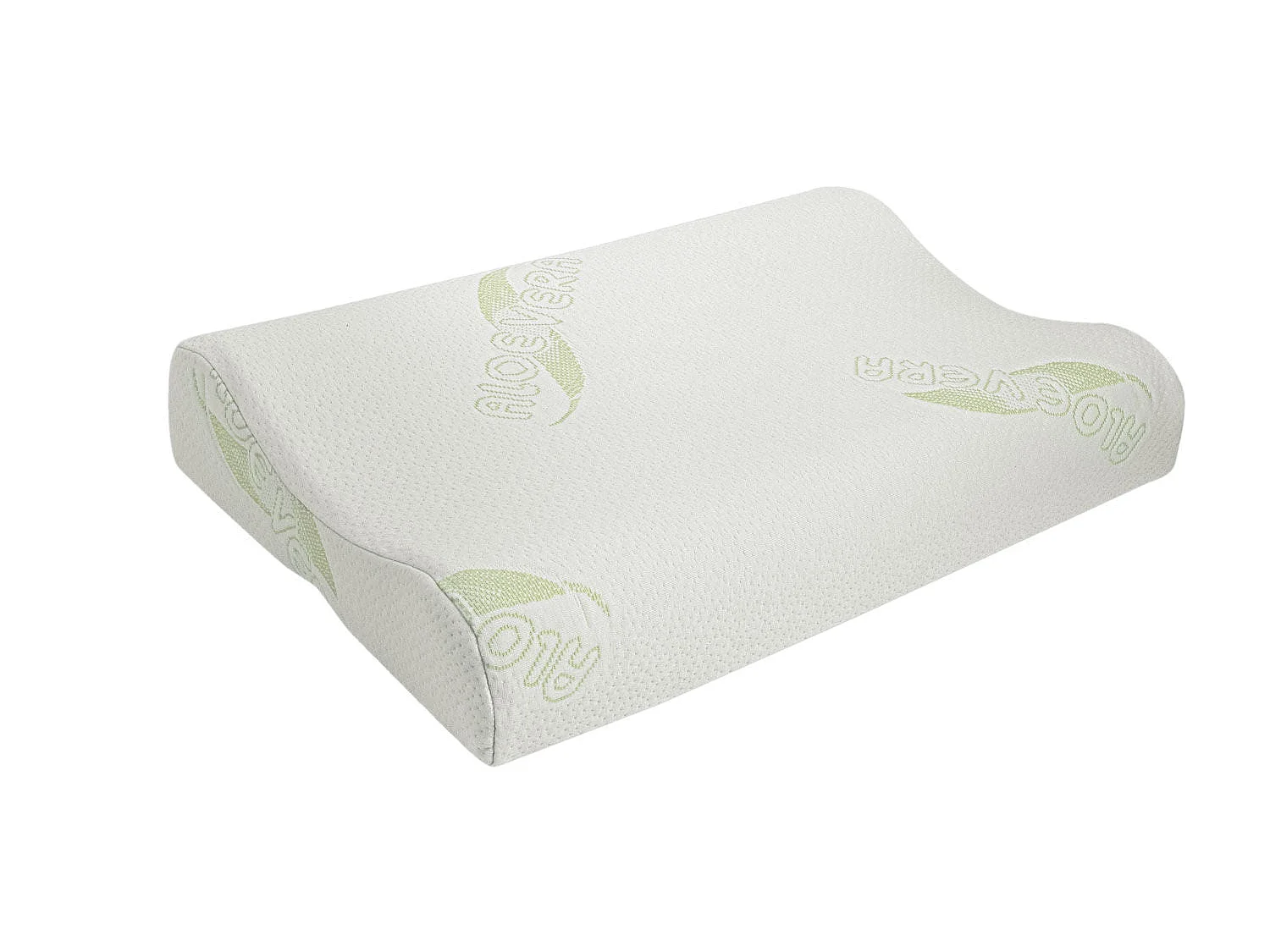 BAMBI Oreiller Viscovera 59 x 39 cm, Ergonomique réversible 12/10 cm, Housse aloé vera