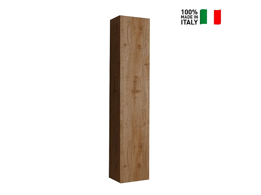 Columna mueble baño suspendido 1 puerta mueble de almacenaje madera roble Edon