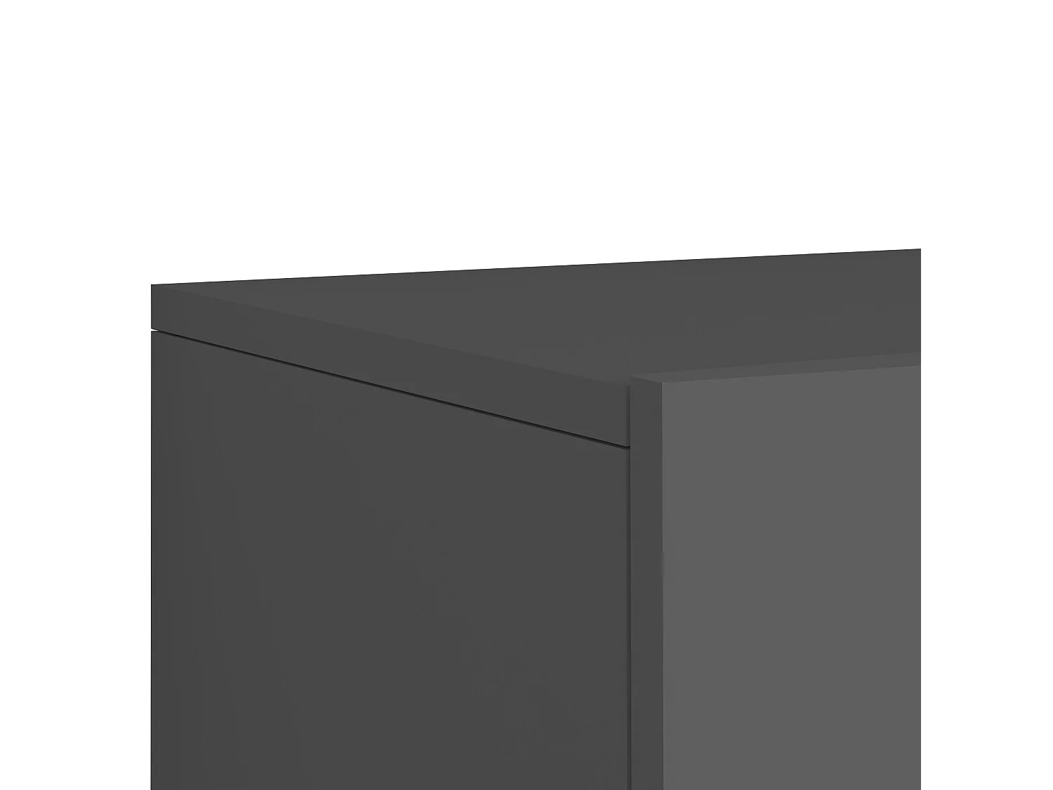 Aparador grande Nexos de suelo o suspendido 5 puertas antracita mate/roble 210x40x75 cm