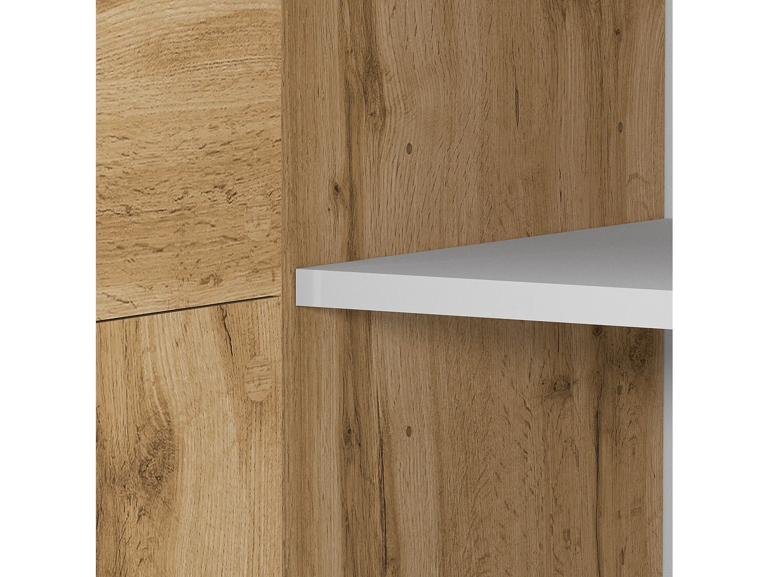 Aparador grande Nexos de suelo o suspendido 5 puertas antracita mate/roble 210x40x75 cm