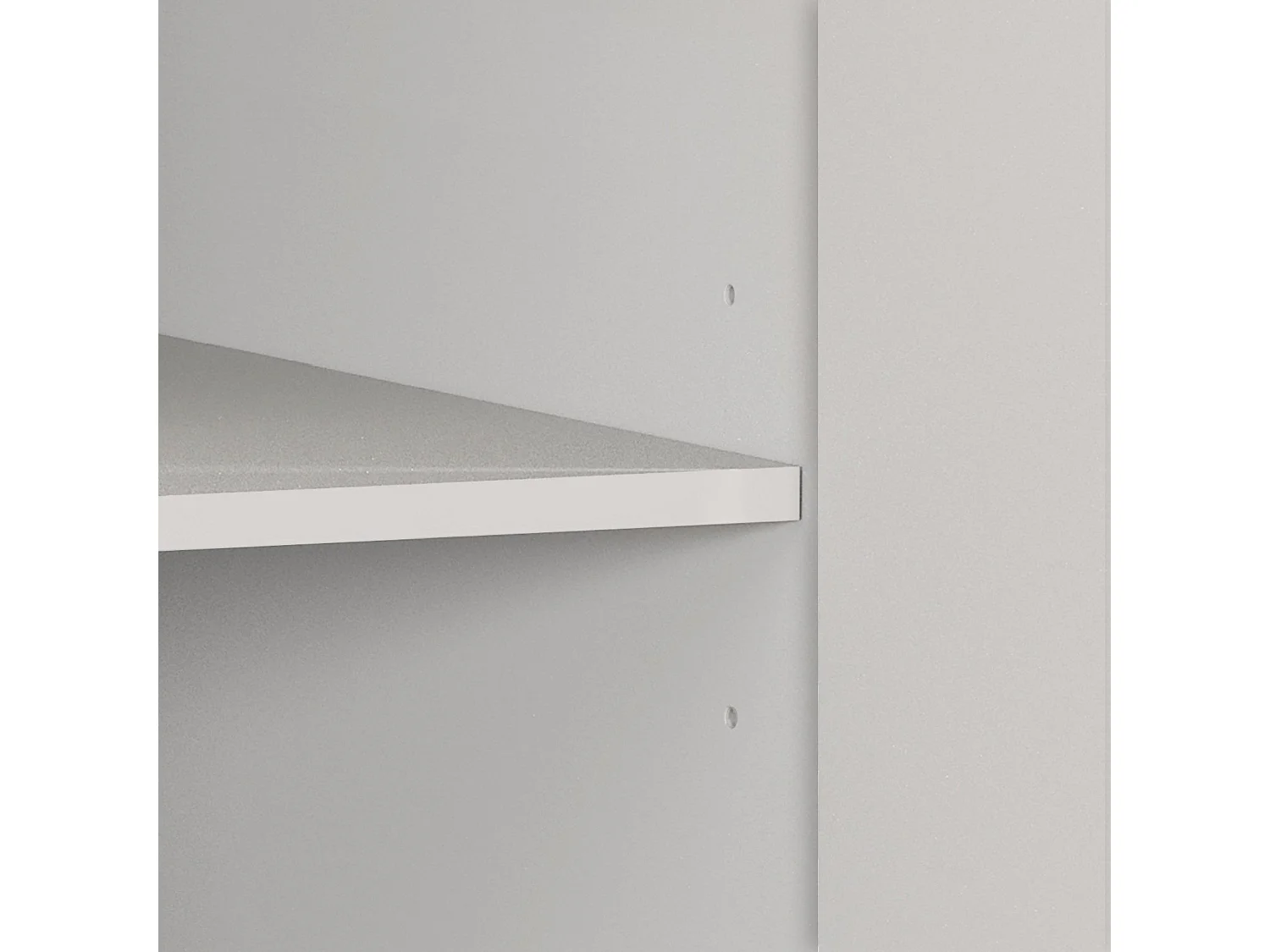 Aparador Ethos de almacenaje 4 puertas y 2 nichos blanco/roble 130x40,2x100 cm