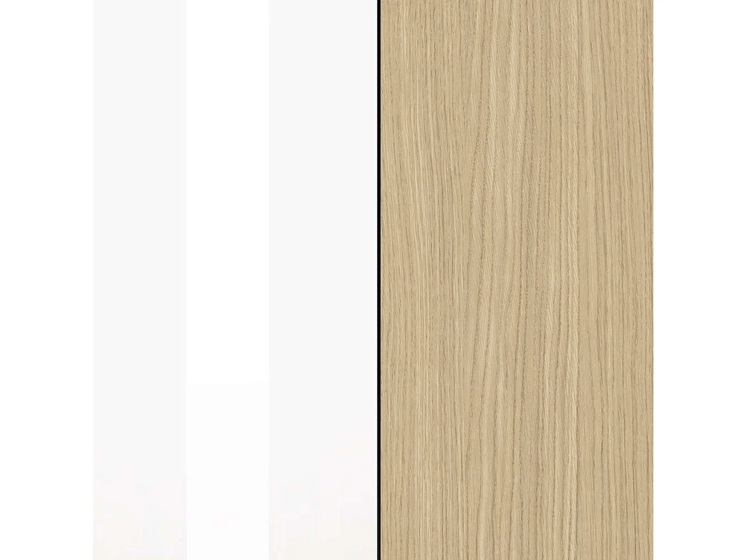 Mueble TV Ethos de salón 3 puertas y 3 nichos blanco/roble claro 210x40x50 cm