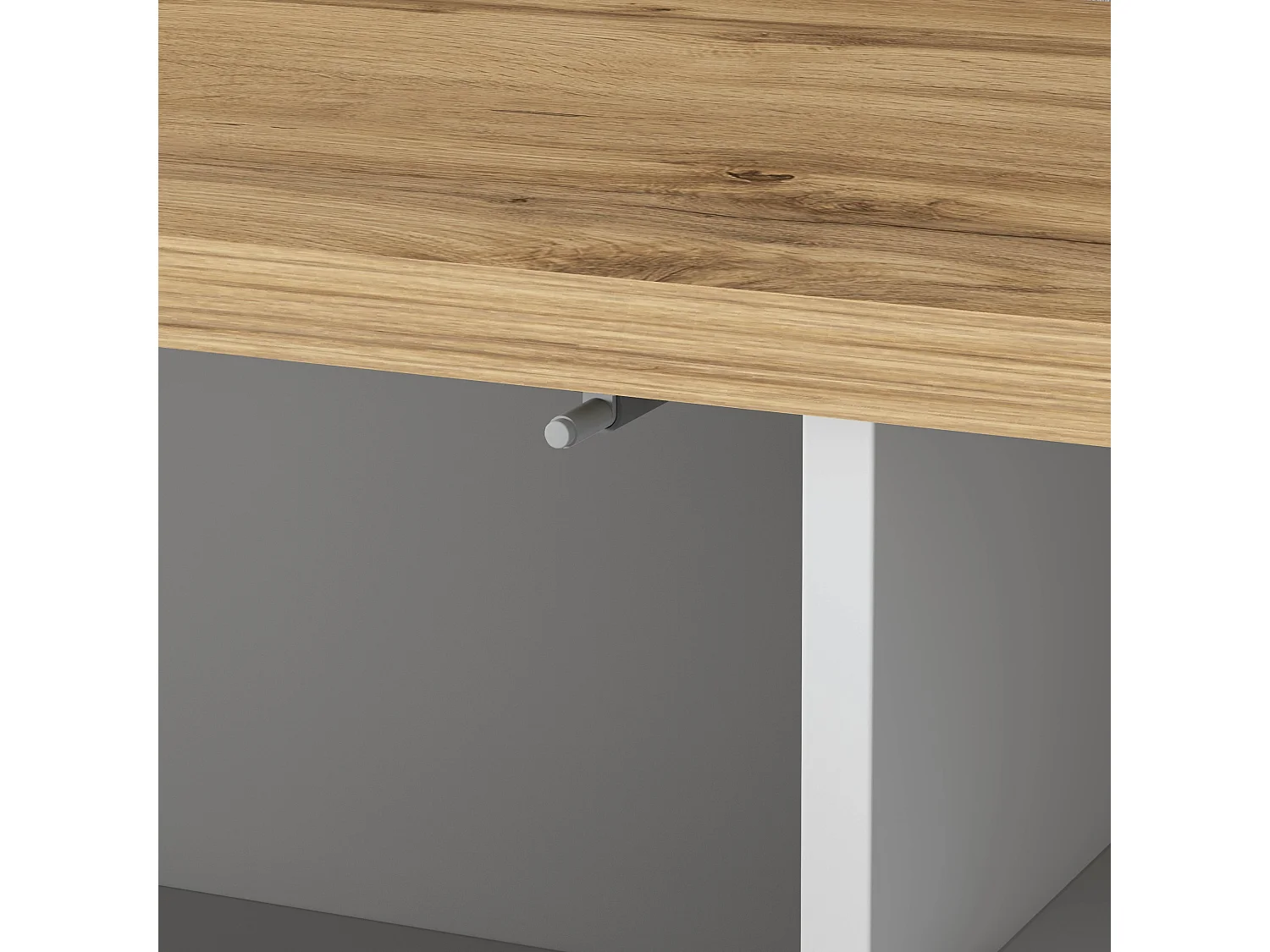 Aparador grande Ethos de salón 5 puertas 3 nichos antracita/roble oscuro 210x40,2x80 cm