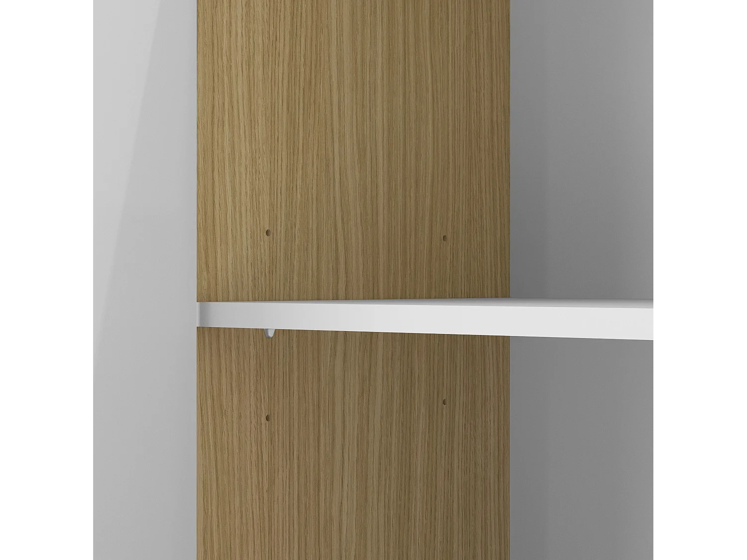 Aparador Altea de salón con 3 puertas blanco brillo/roble 112,5x40x120 cm
