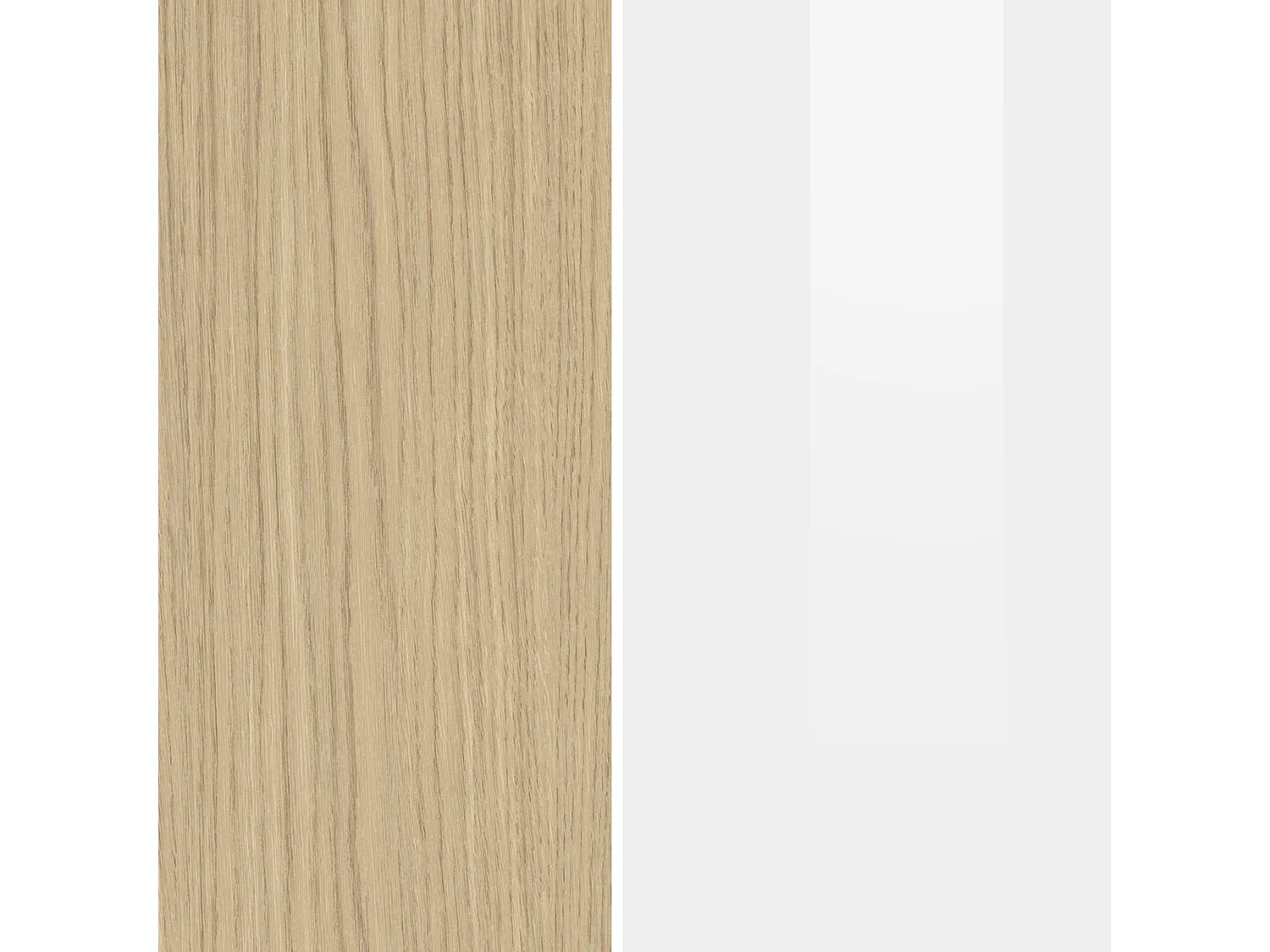 Aparador Altea de salón con 3 puertas blanco brillo/roble 112,5x40x120 cm