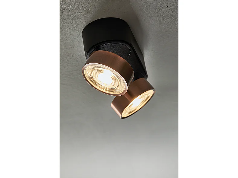 Hole - Projecteur Sur Rail Led Triphasé 13W 3000K Cri90 Ip20 Optique 38° En Aluminium Moulé Sous Pression, Finition Blanc/Noir - Groupe Rossini